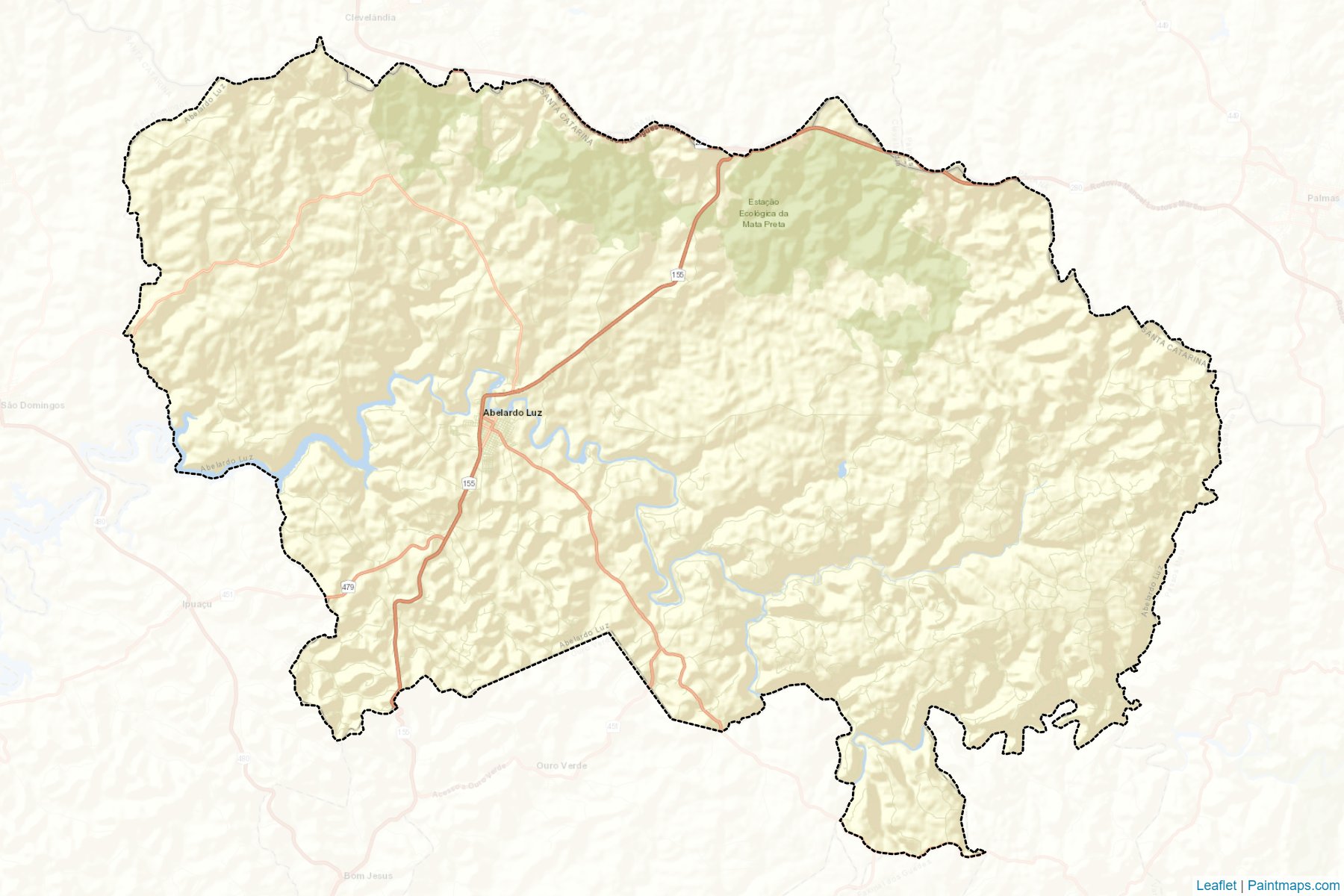 Muestras de recorte de mapas Abelardo Luz (Santa Catarina)-2