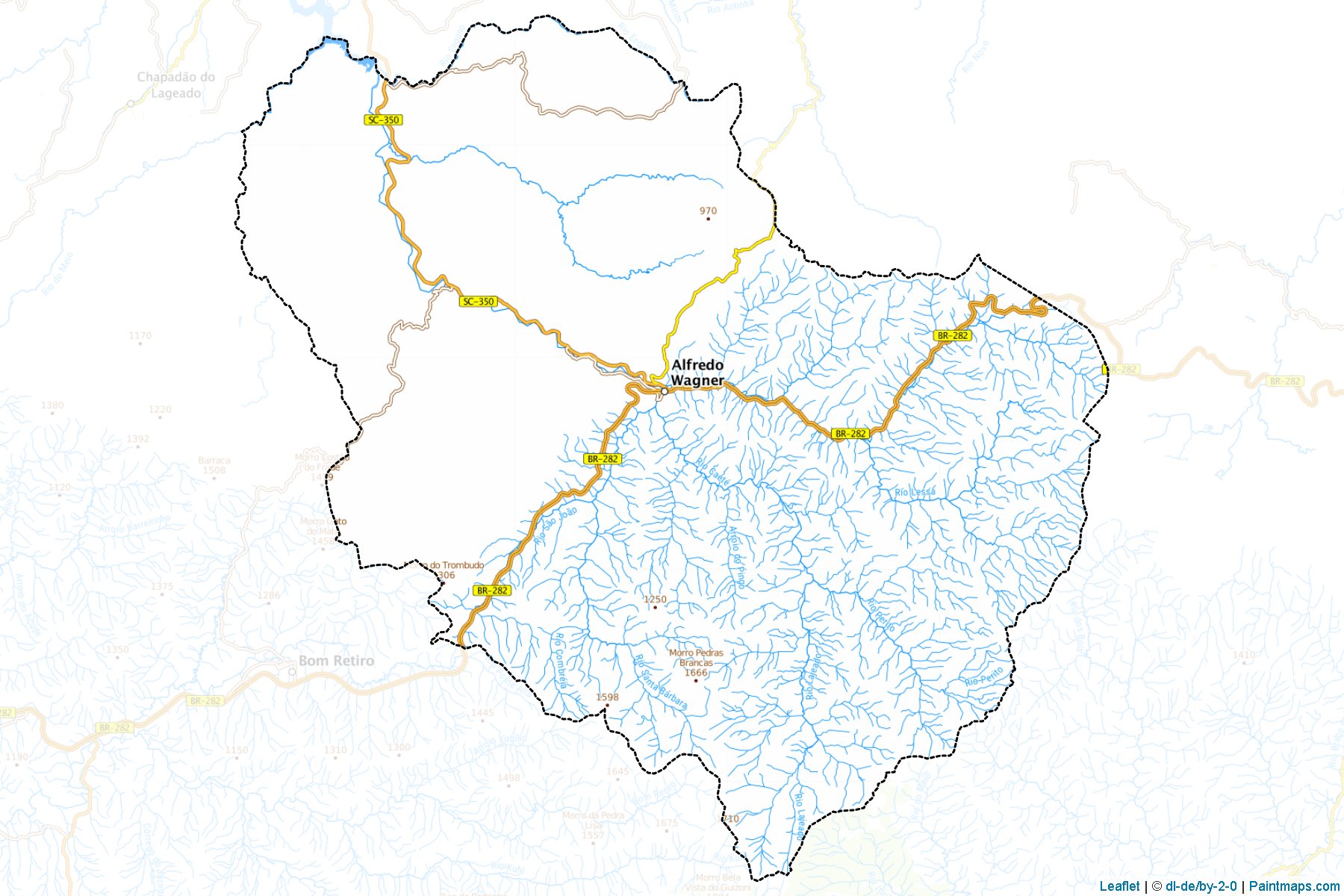 Alfredo Wagner (Santa Catarina) Map Cropping Samples-1