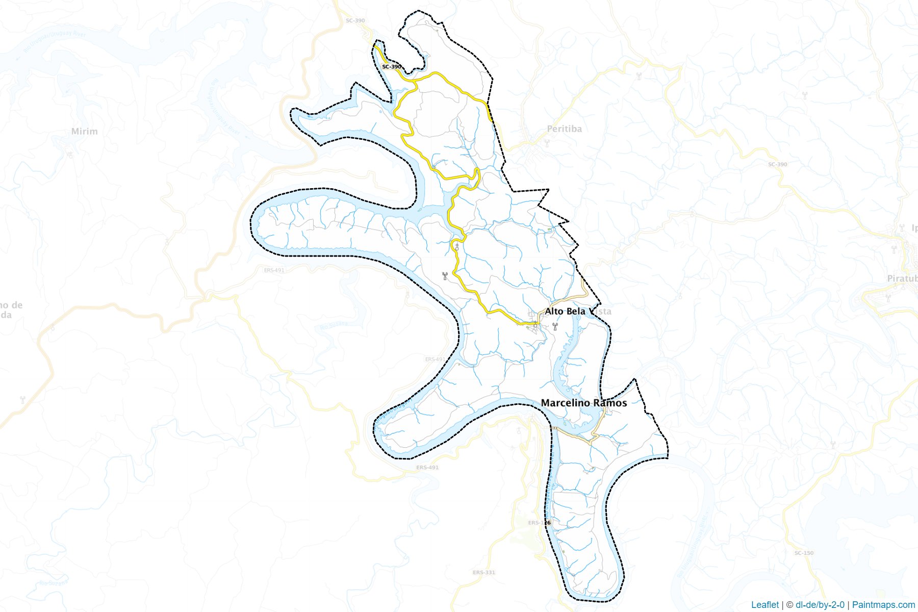 Alto Bela Vista (Santa Catarina) Map Cropping Samples-1