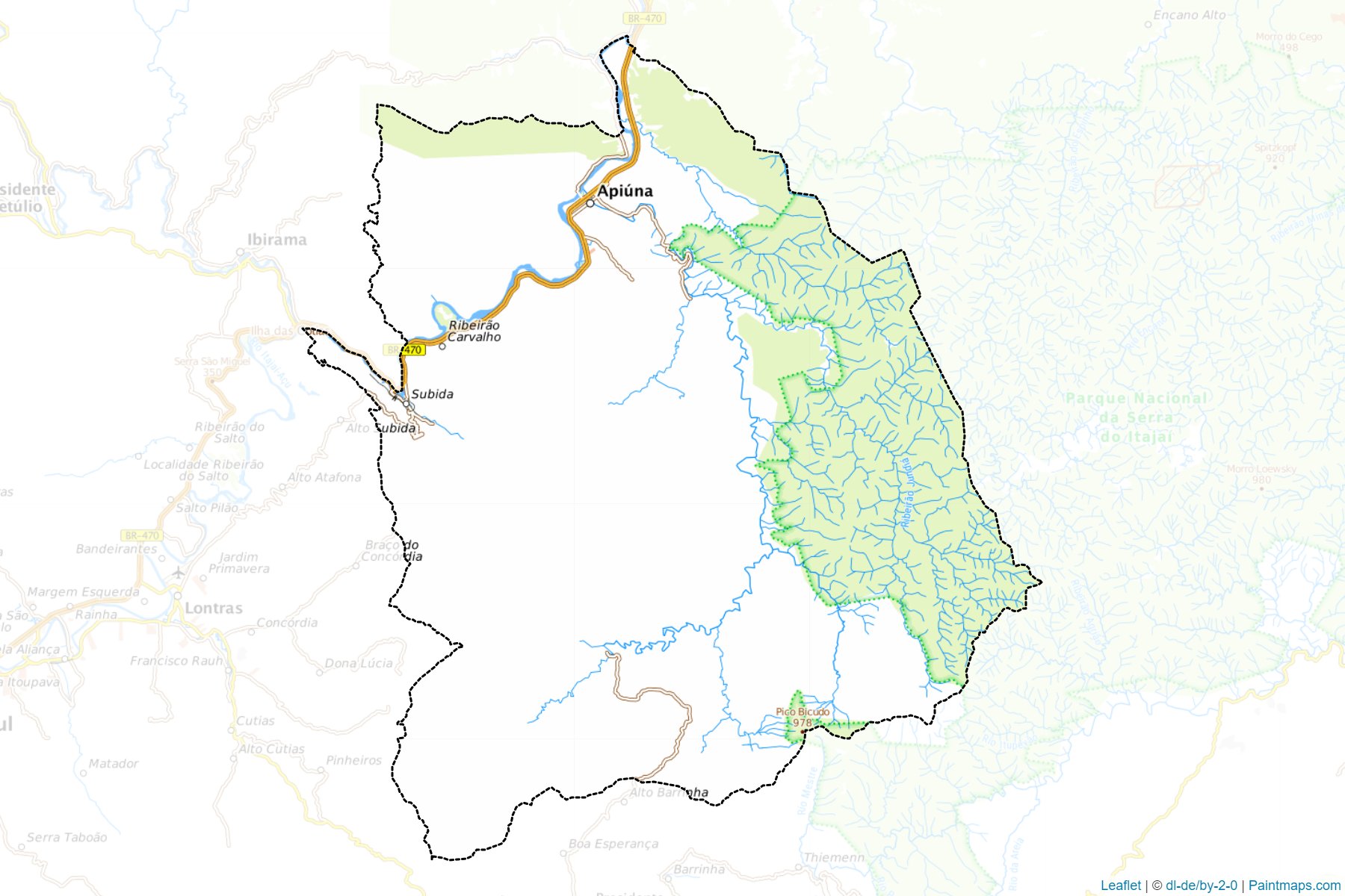 Muestras de recorte de mapas Apiuna (Santa Catarina)-1