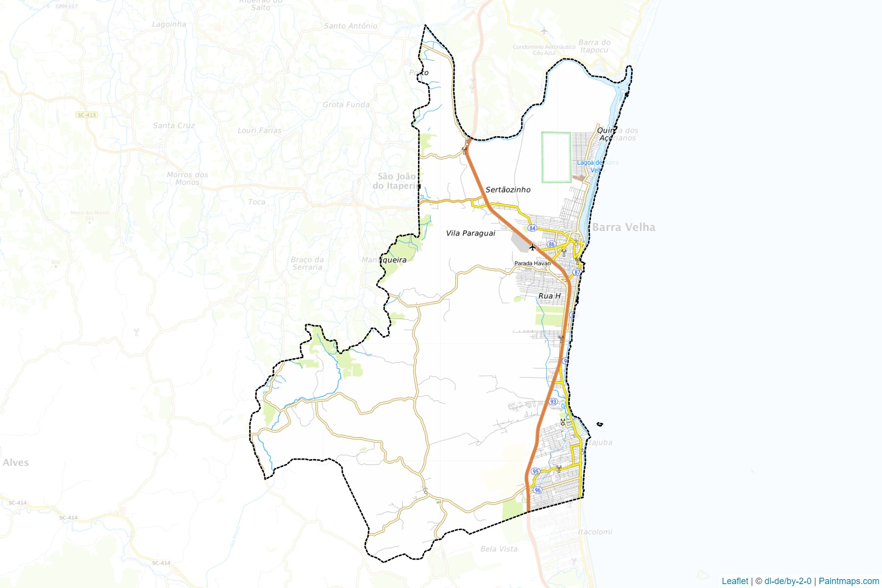 Muestras de recorte de mapas Barra Velha (Santa Catarina)-1