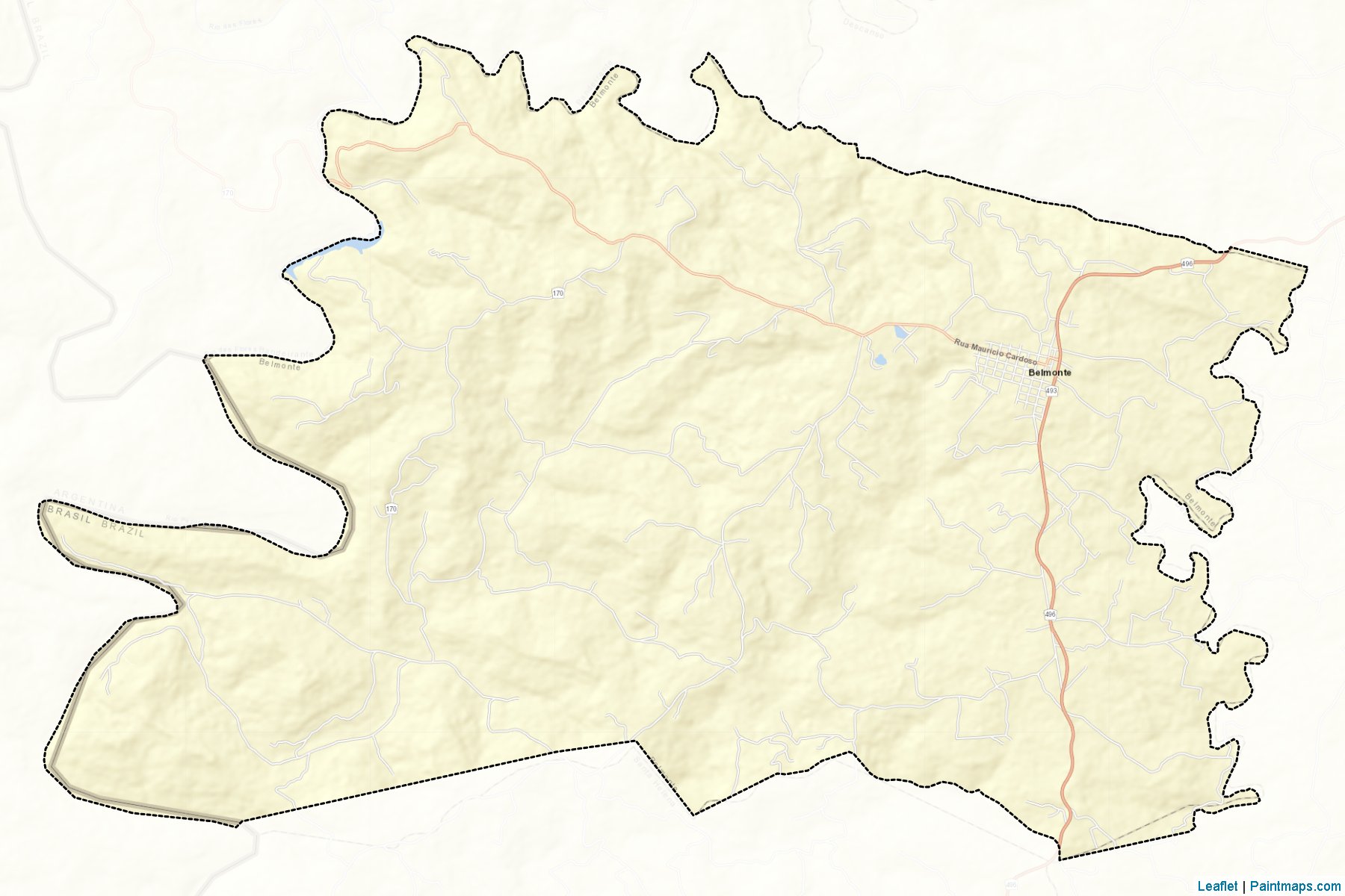 Muestras de recorte de mapas Belmonte (Santa Catarina)-2