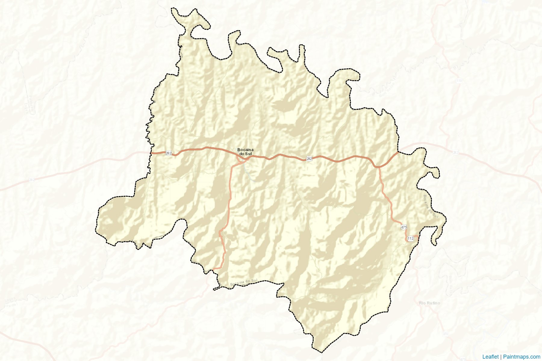 Muestras de recorte de mapas Bocaina do Sul (Santa Catarina)-2