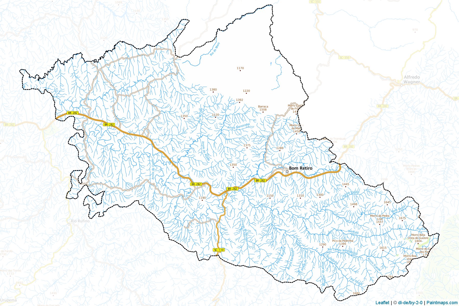 Bom Retiro (Santa Catarina) Map Cropping Samples-1