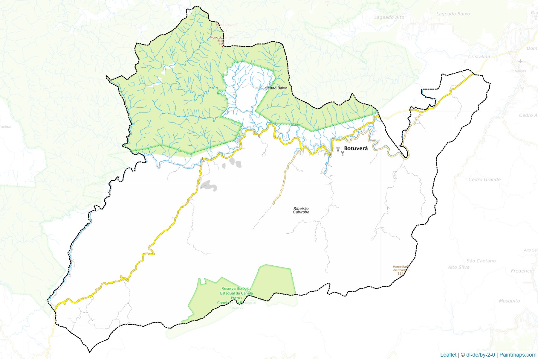 Botuvera (Santa Catarina) Map Cropping Samples-1