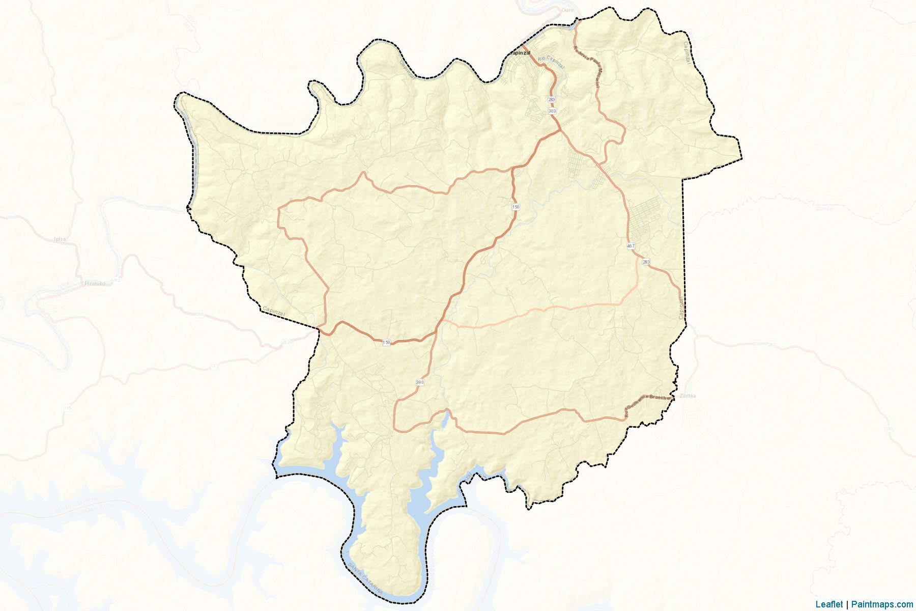 Muestras de recorte de mapas Capinzal (Santa Catarina)-2