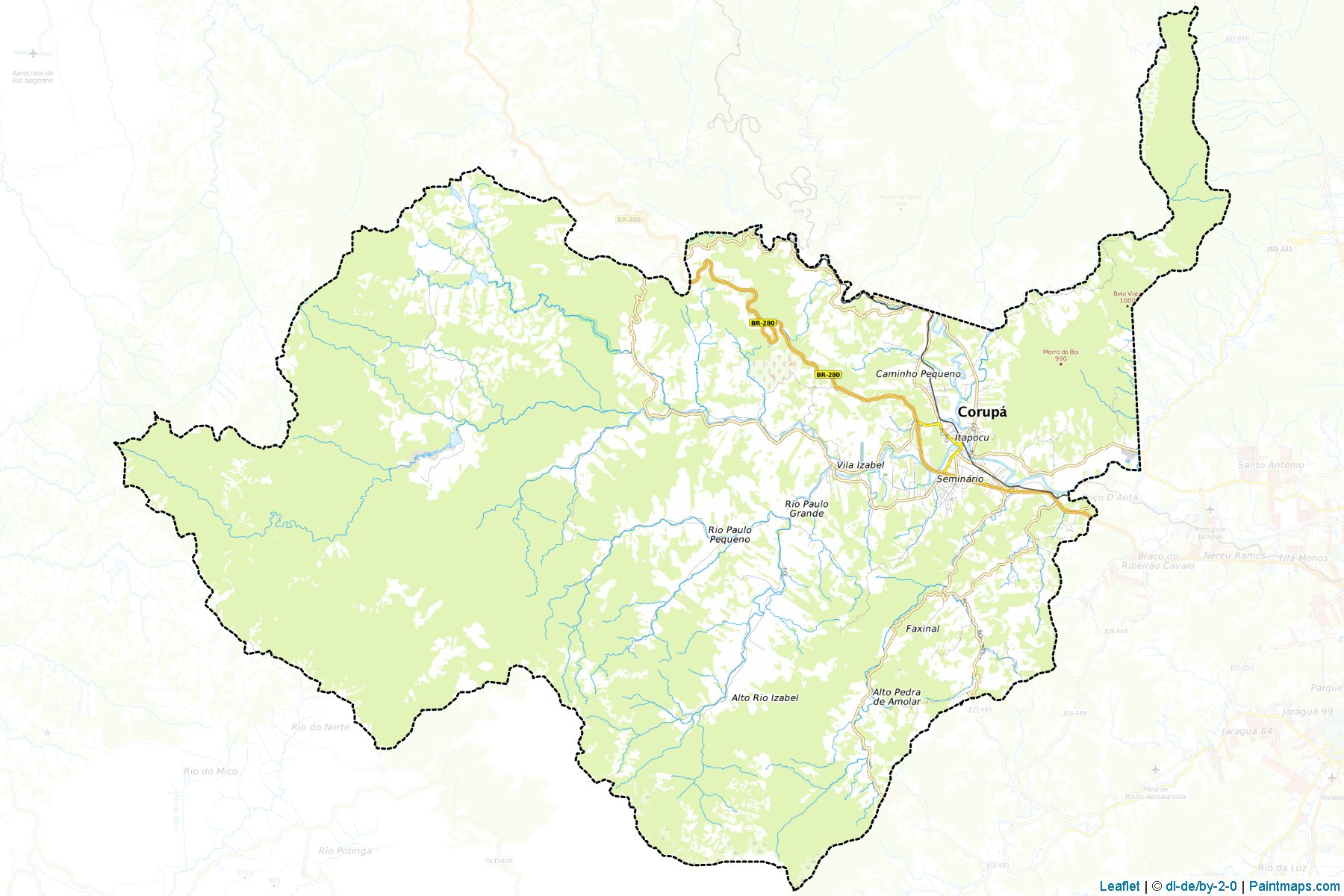 Muestras de recorte de mapas Corupa (Santa Catarina)-1