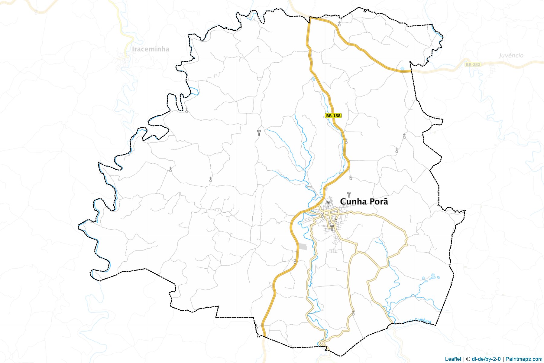 Cunha Pora (Santa Catarina) Map Cropping Samples-1