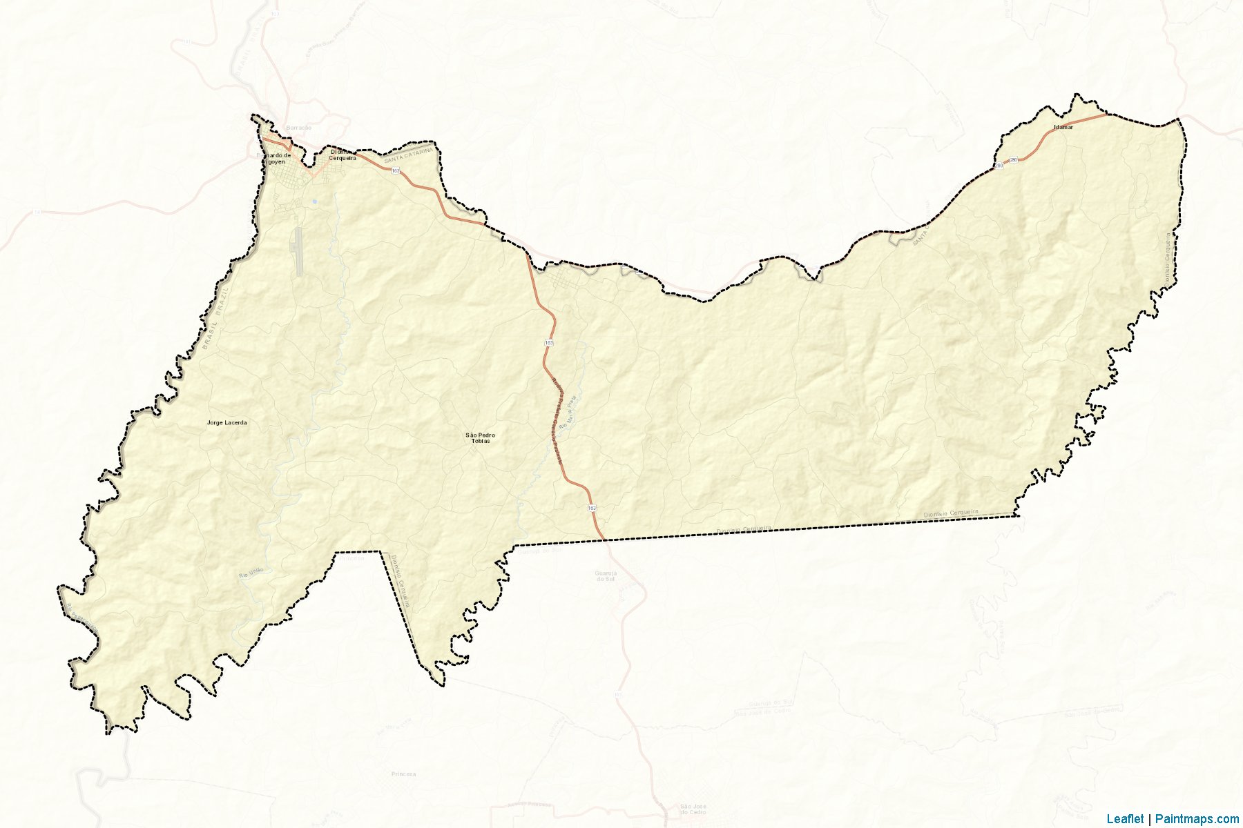 Dionisio Cerqueira (Santa Catarina) Map Cropping Samples-2