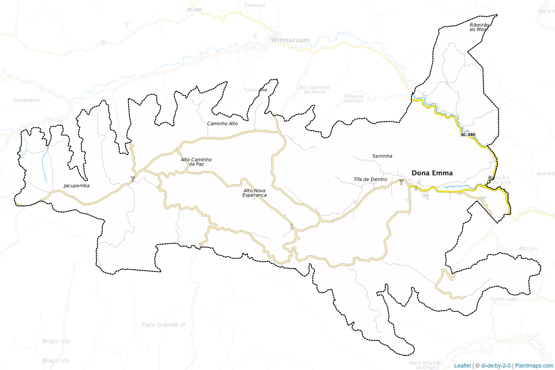 Dona Emma (Santa Catarina) Map Cropping Samples-1