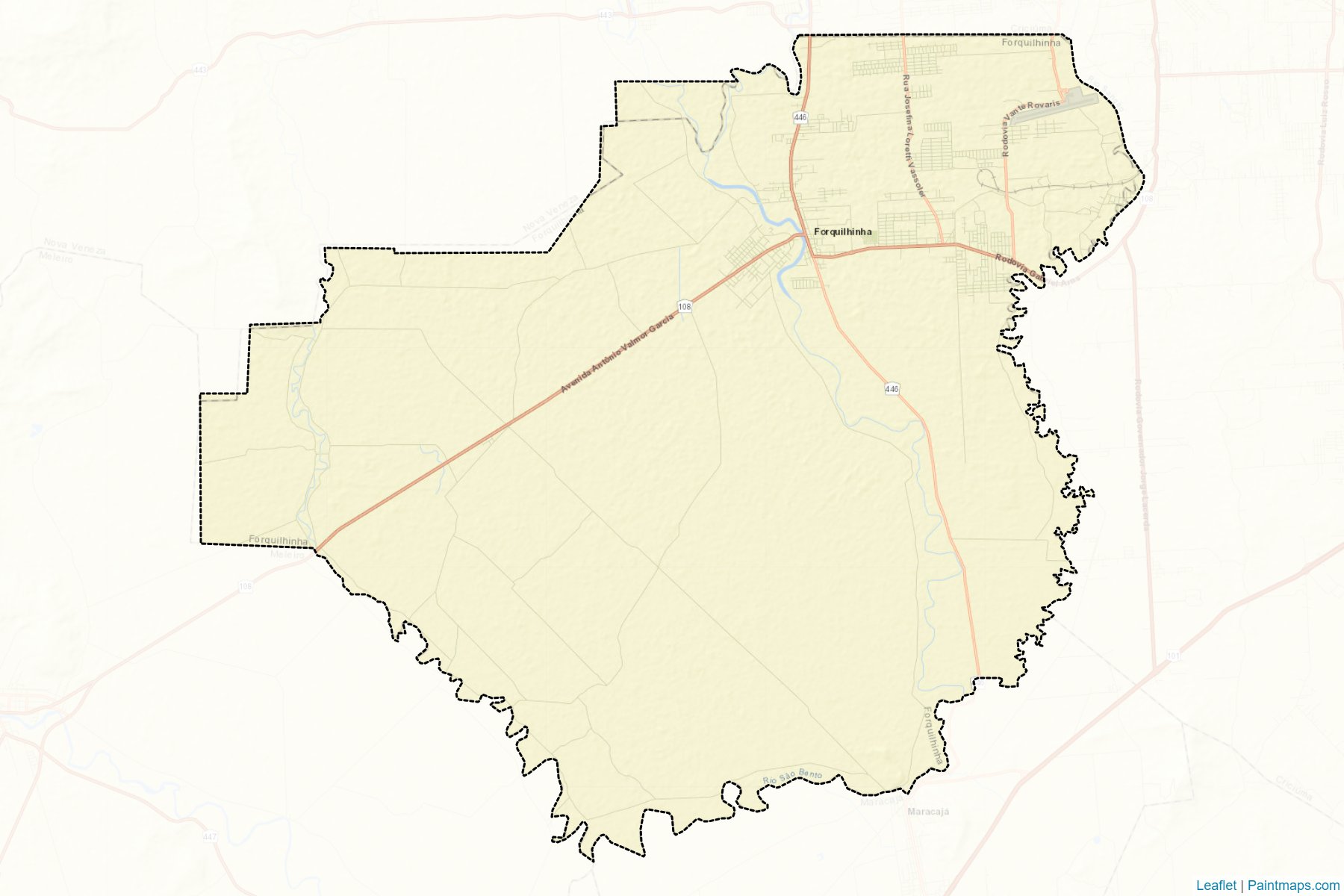 Muestras de recorte de mapas Forquilhinha (Santa Catarina)-2