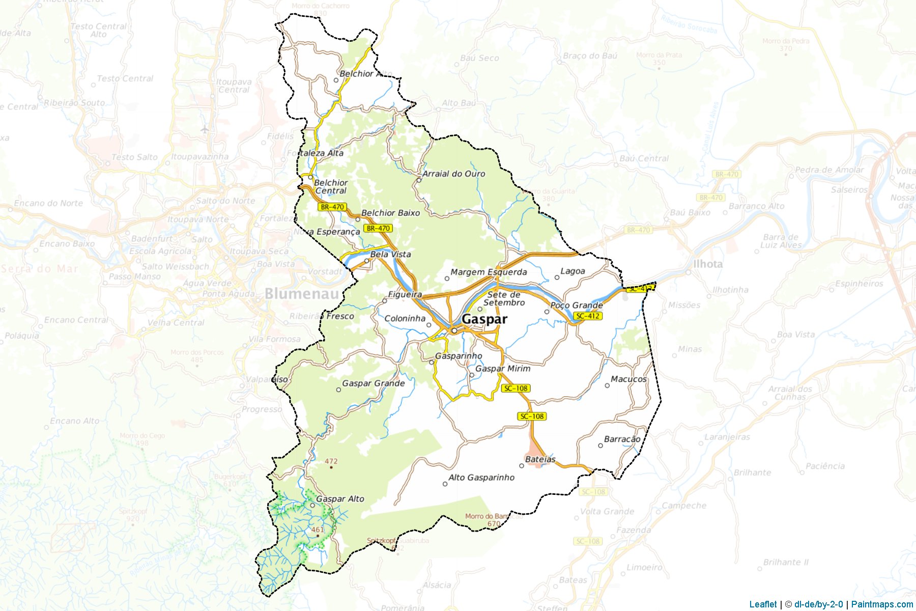 Gaspar (Santa Catarina) Map Cropping Samples-1