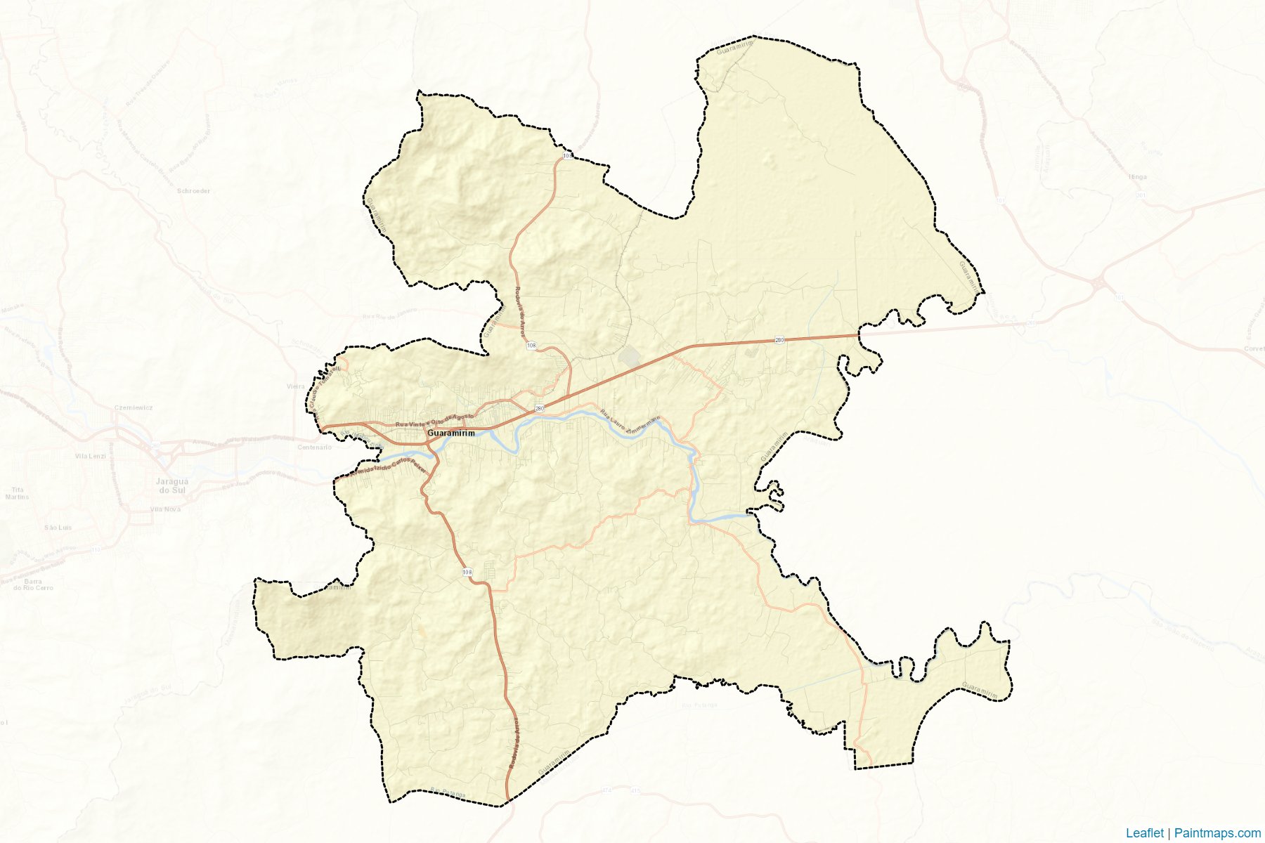 Guaramirim (Santa Catarina) Map Cropping Samples-2