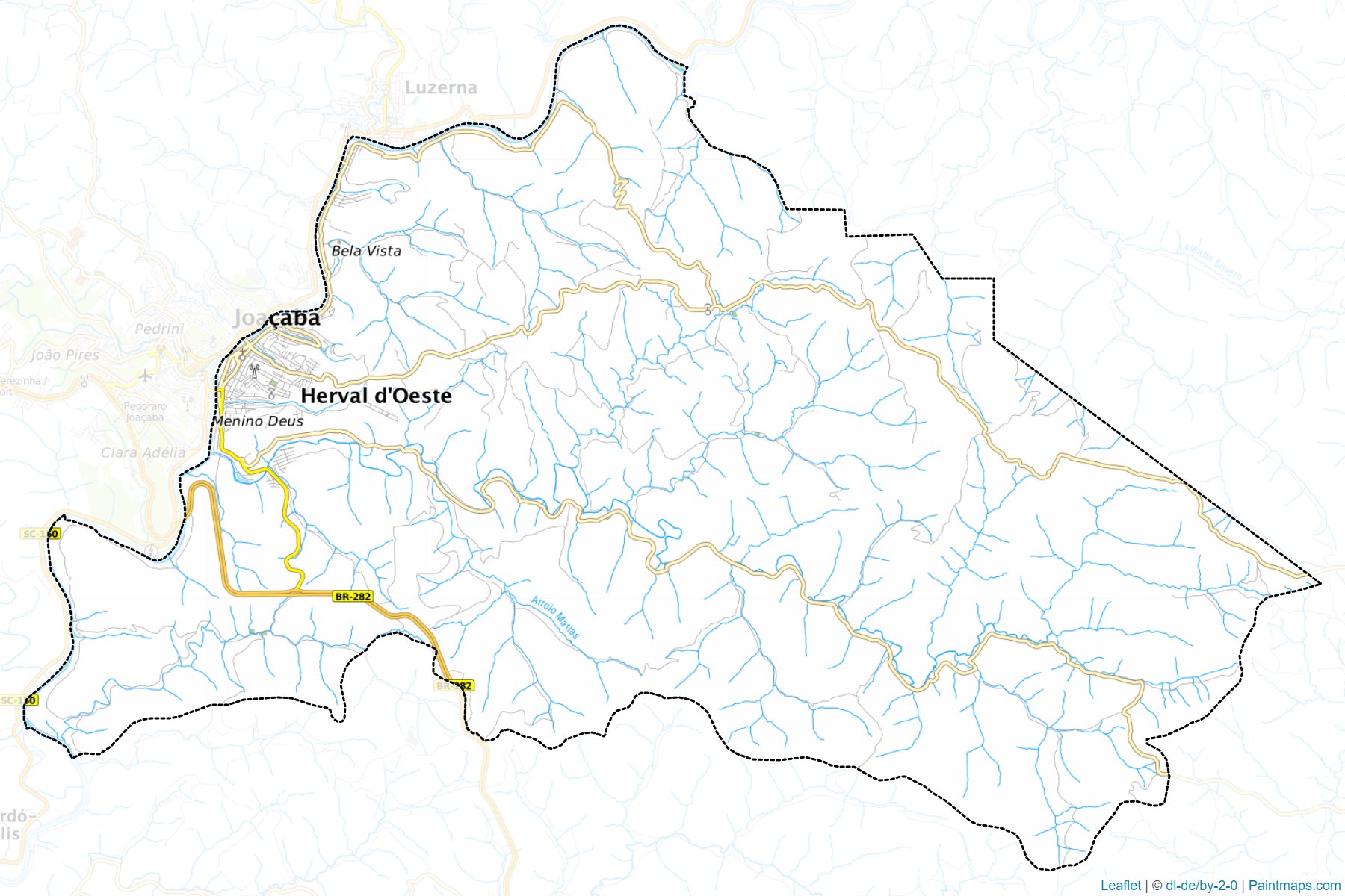 Herval d'Oeste (Santa Catarina) Map Cropping Samples-1