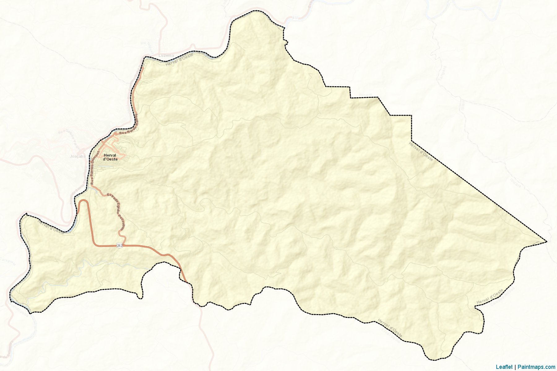 Herval d'Oeste (Santa Catarina) Map Cropping Samples-2