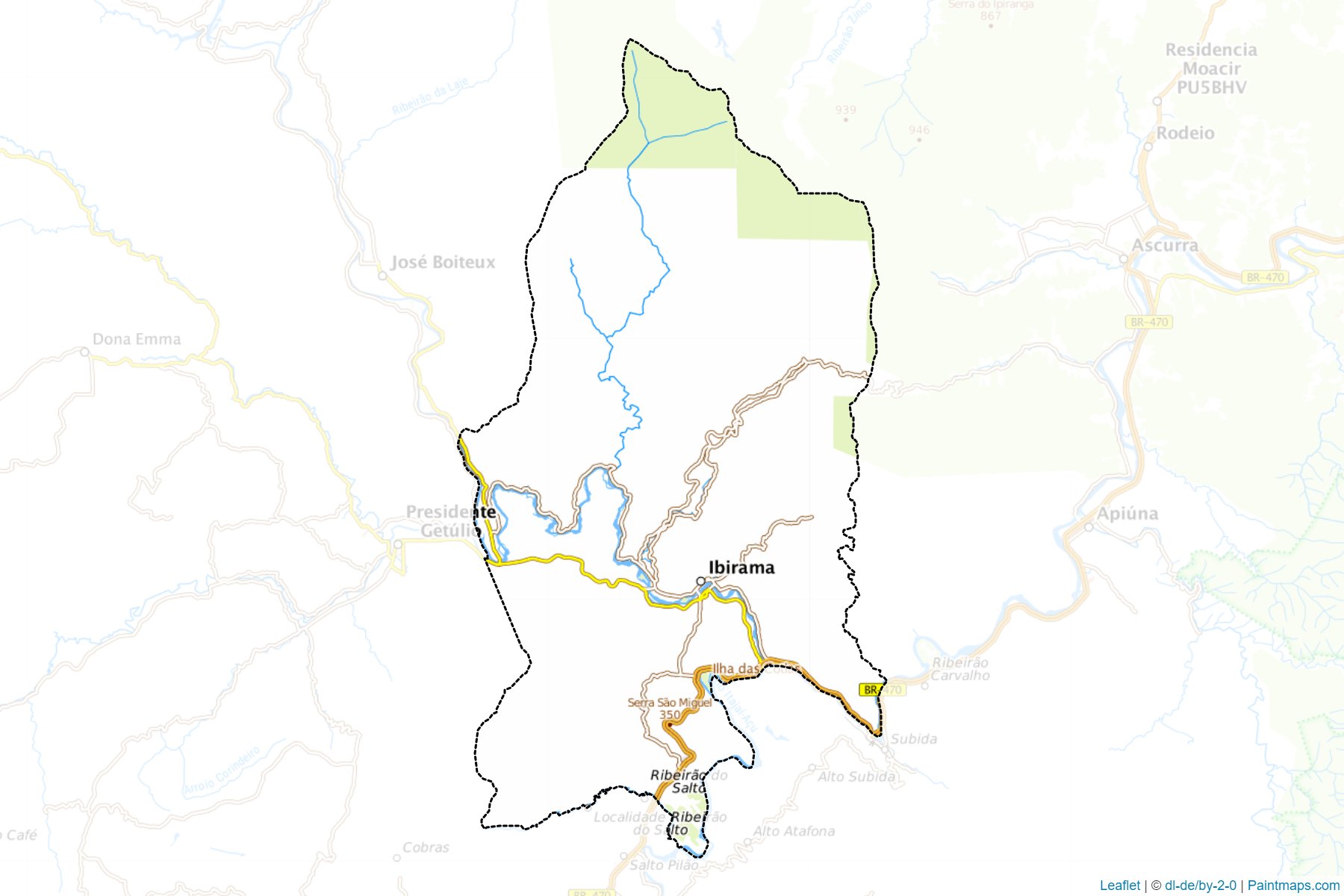 Ibirama (Santa Catarina) Map Cropping Samples-1