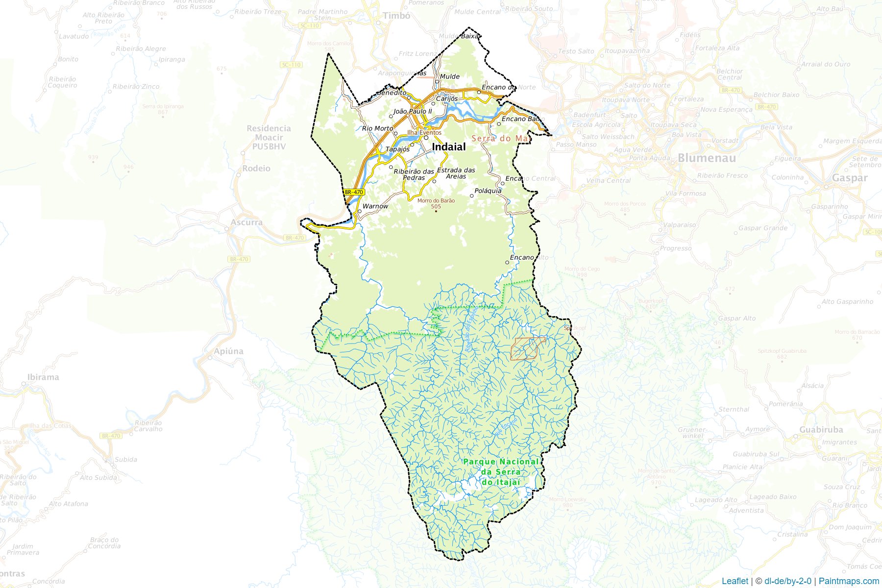 Indaial (Santa Catarina) Map Cropping Samples-1