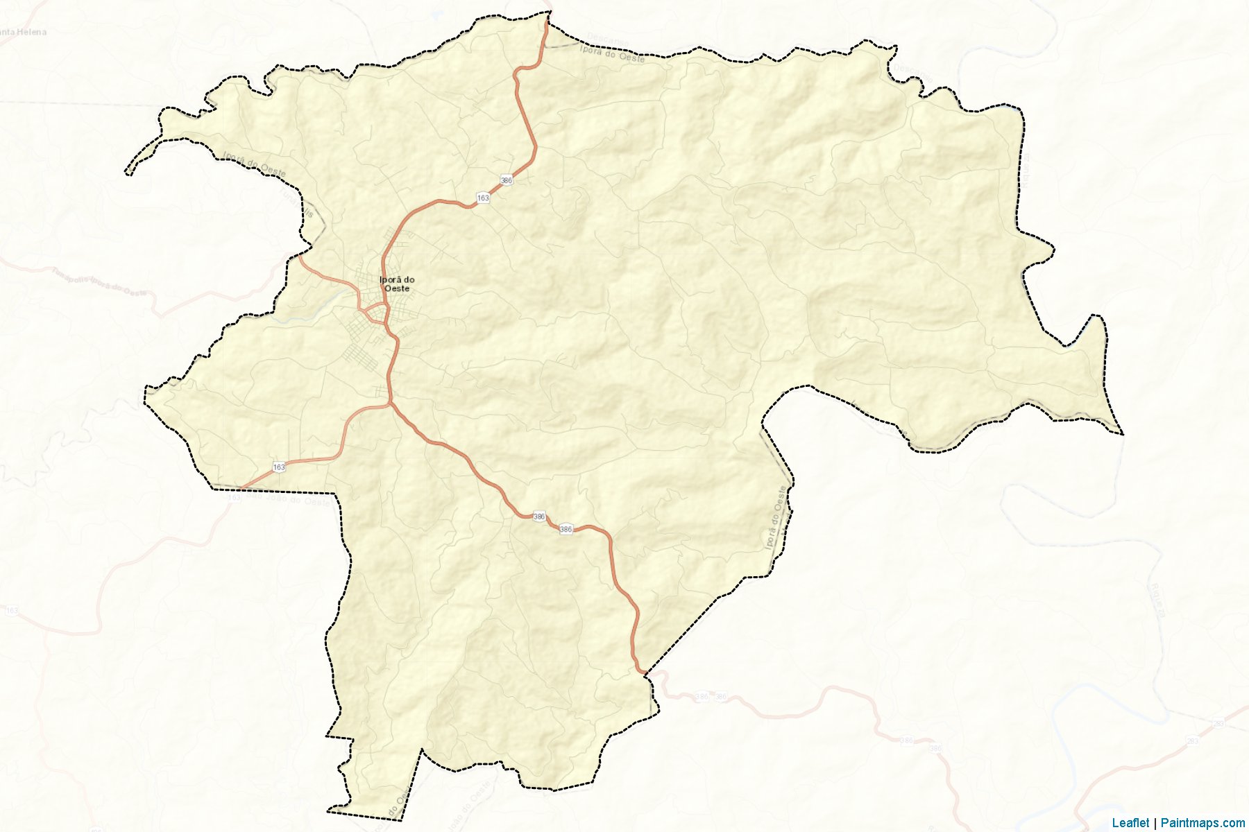 Muestras de recorte de mapas Ipora do Oeste (Santa Catarina)-2