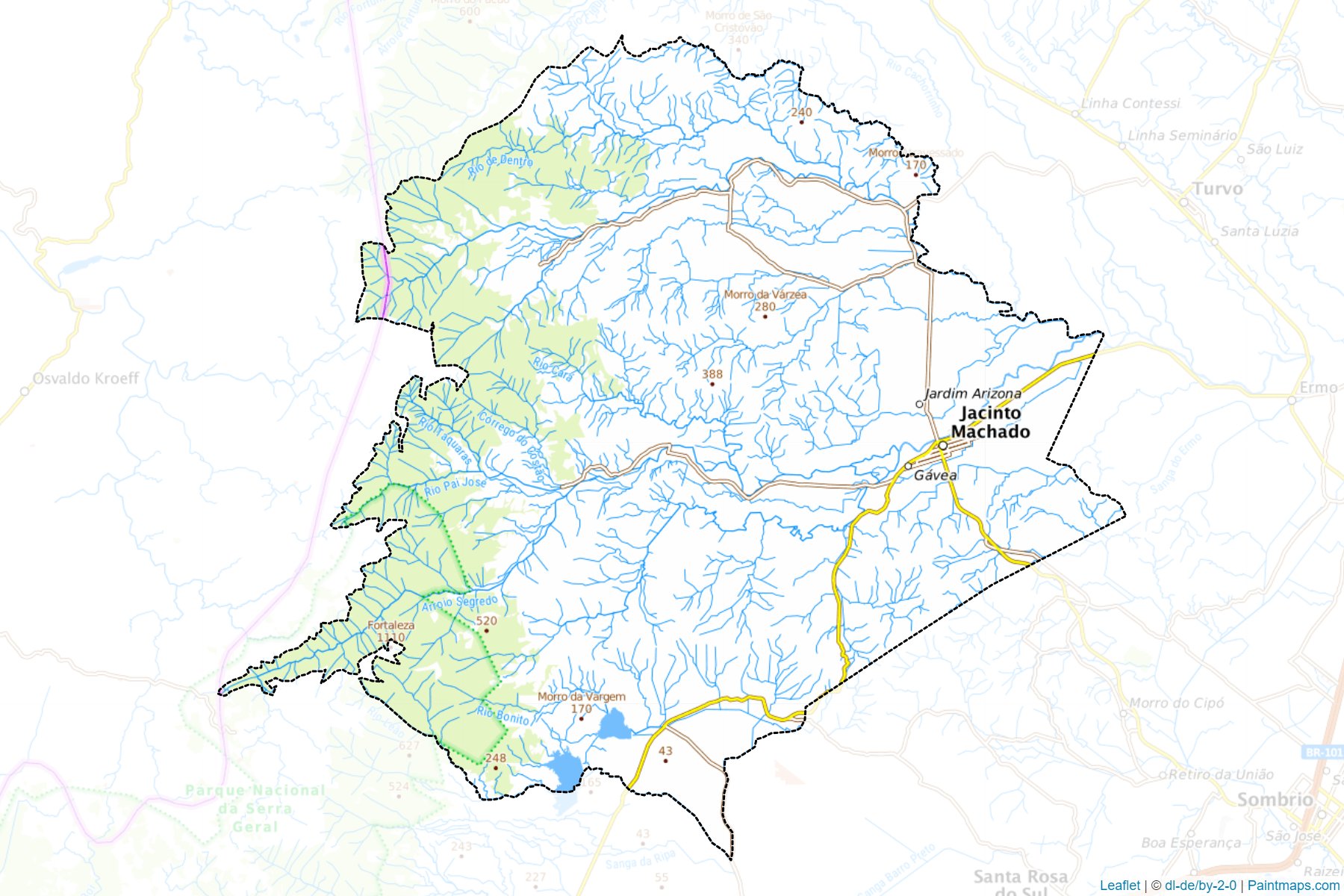 Jacinto Machado (Santa Catarina) Map Cropping Samples-1