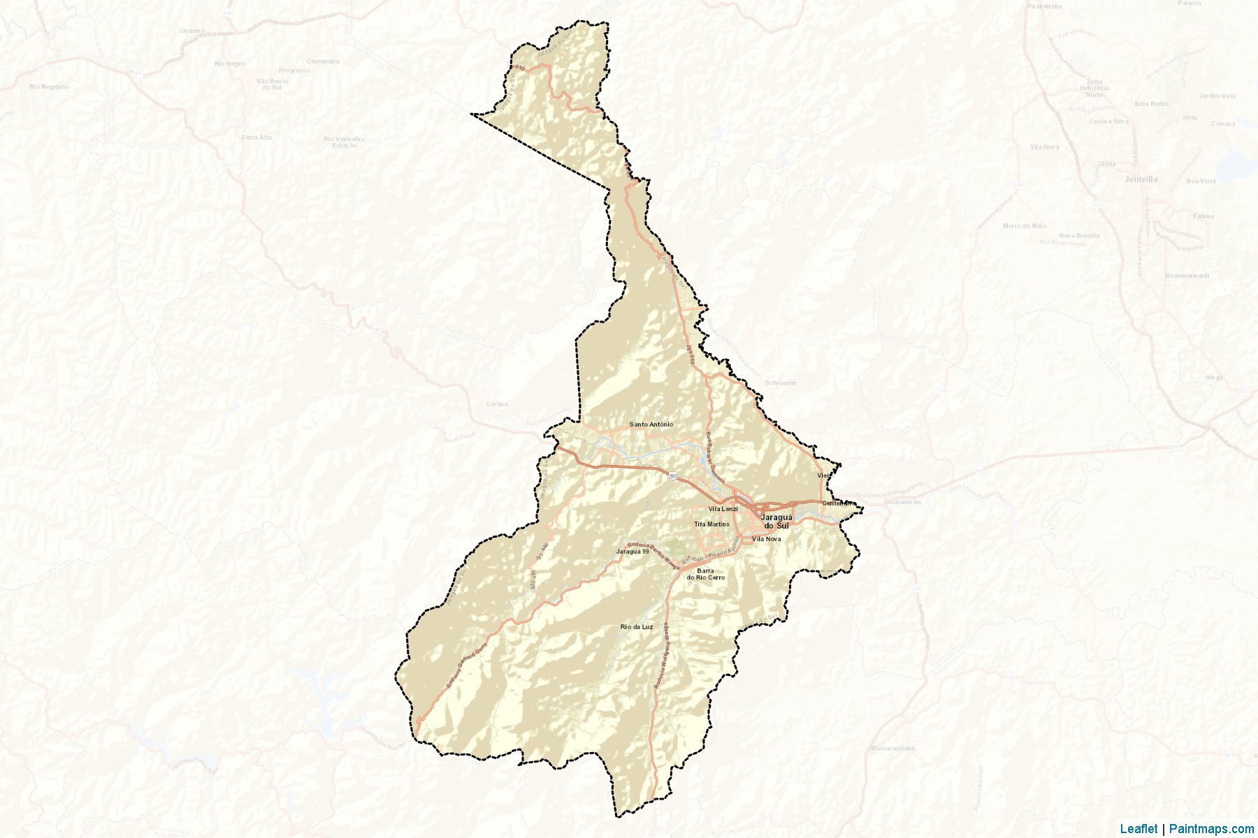 Jaragua do Sul (Santa Catarina) Map Cropping Samples-2