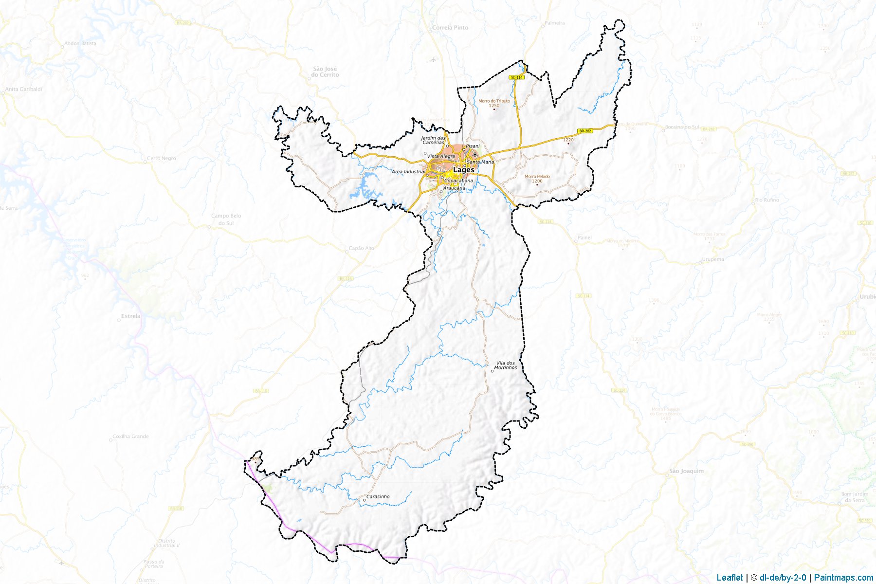 Lages (Santa Catarina) Map Cropping Samples-1