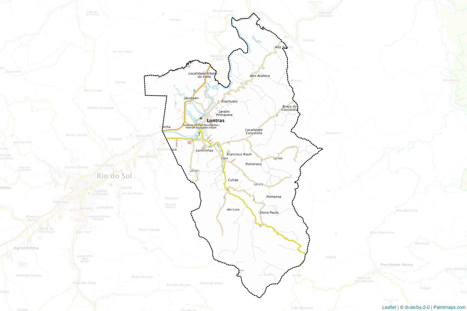 Lontras (Santa Catarina) Map Cropping Samples-1