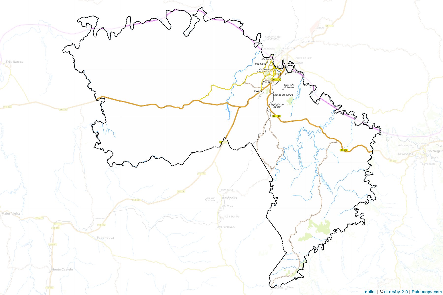 Mafra (Santa Catarina) Map Cropping Samples-1