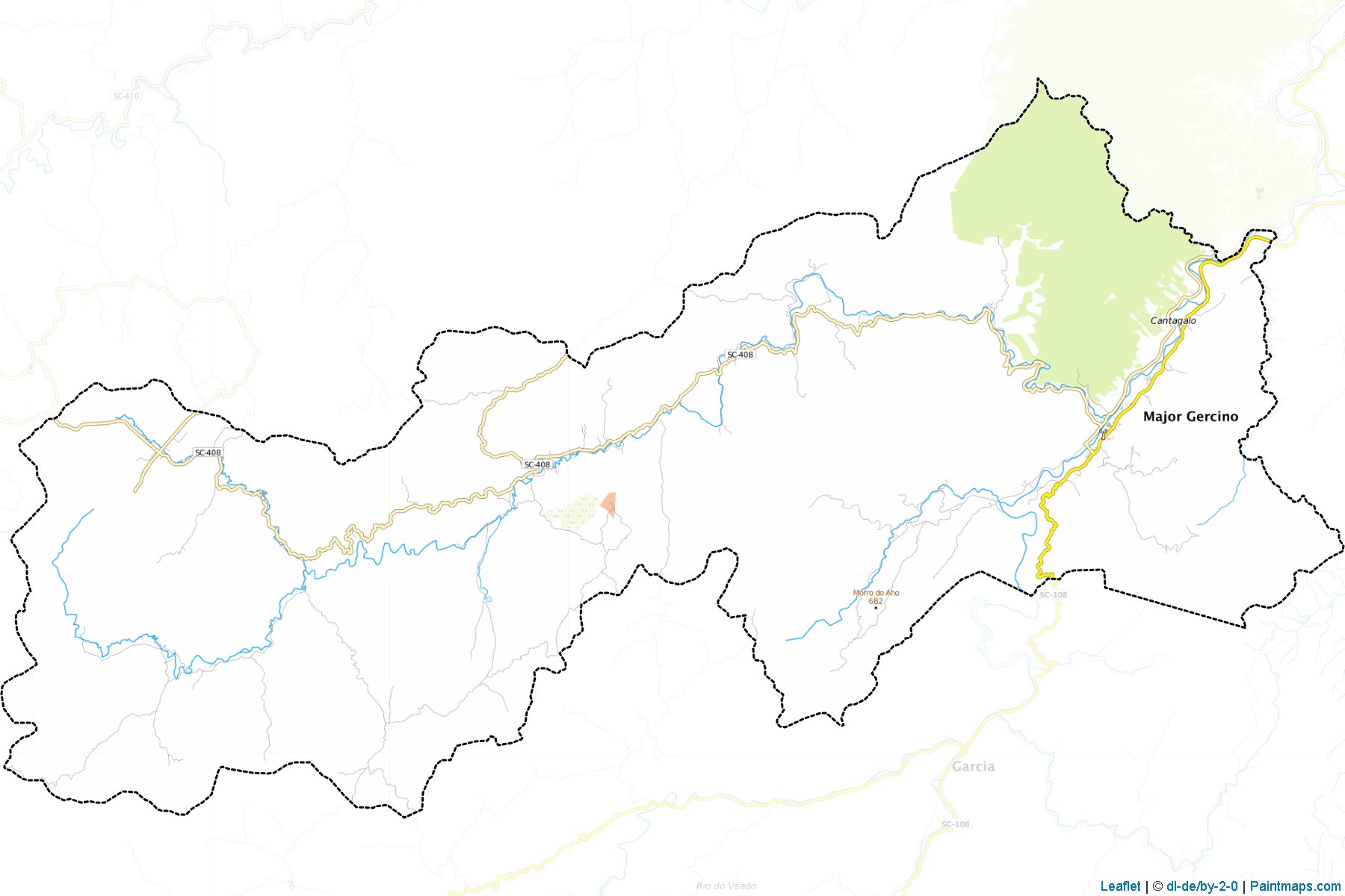 Major Gercino (Santa Catarina) Map Cropping Samples-1