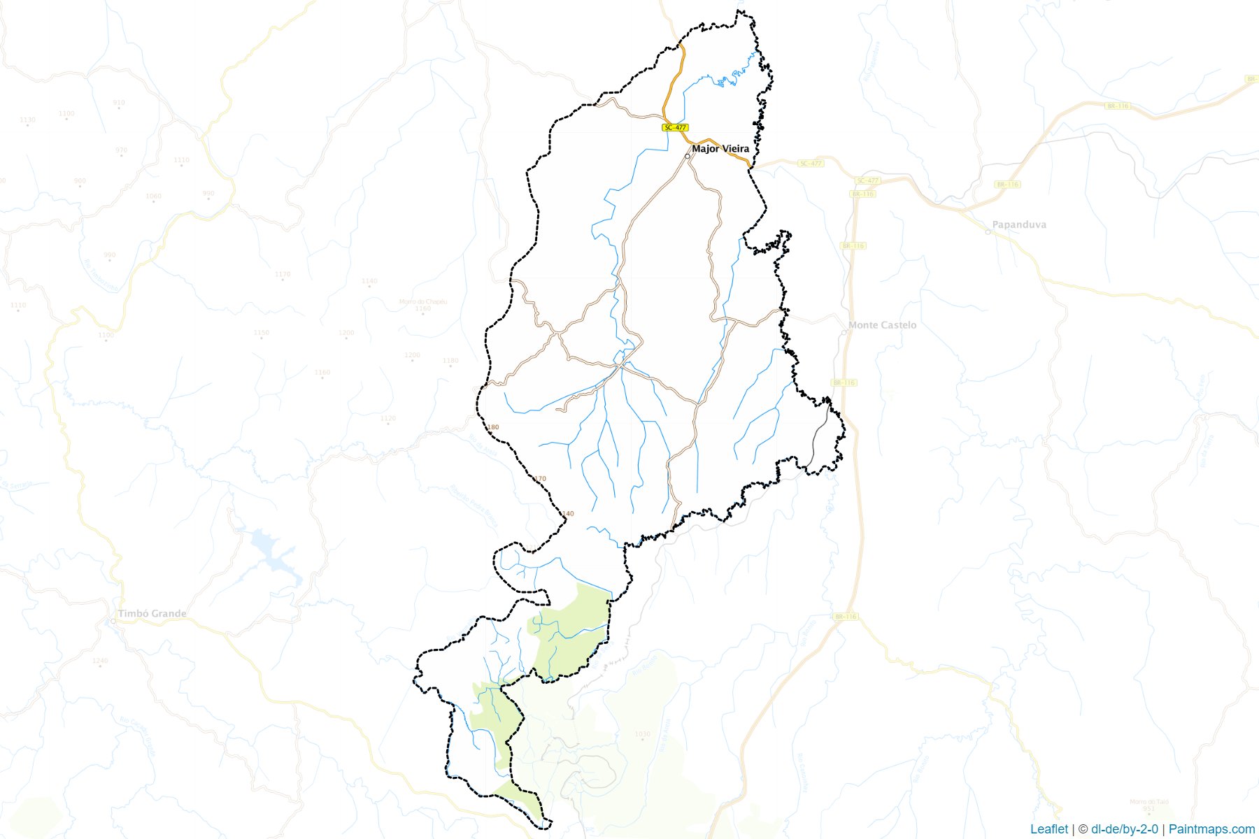 Major Vieira (Santa Catarina) Map Cropping Samples-1