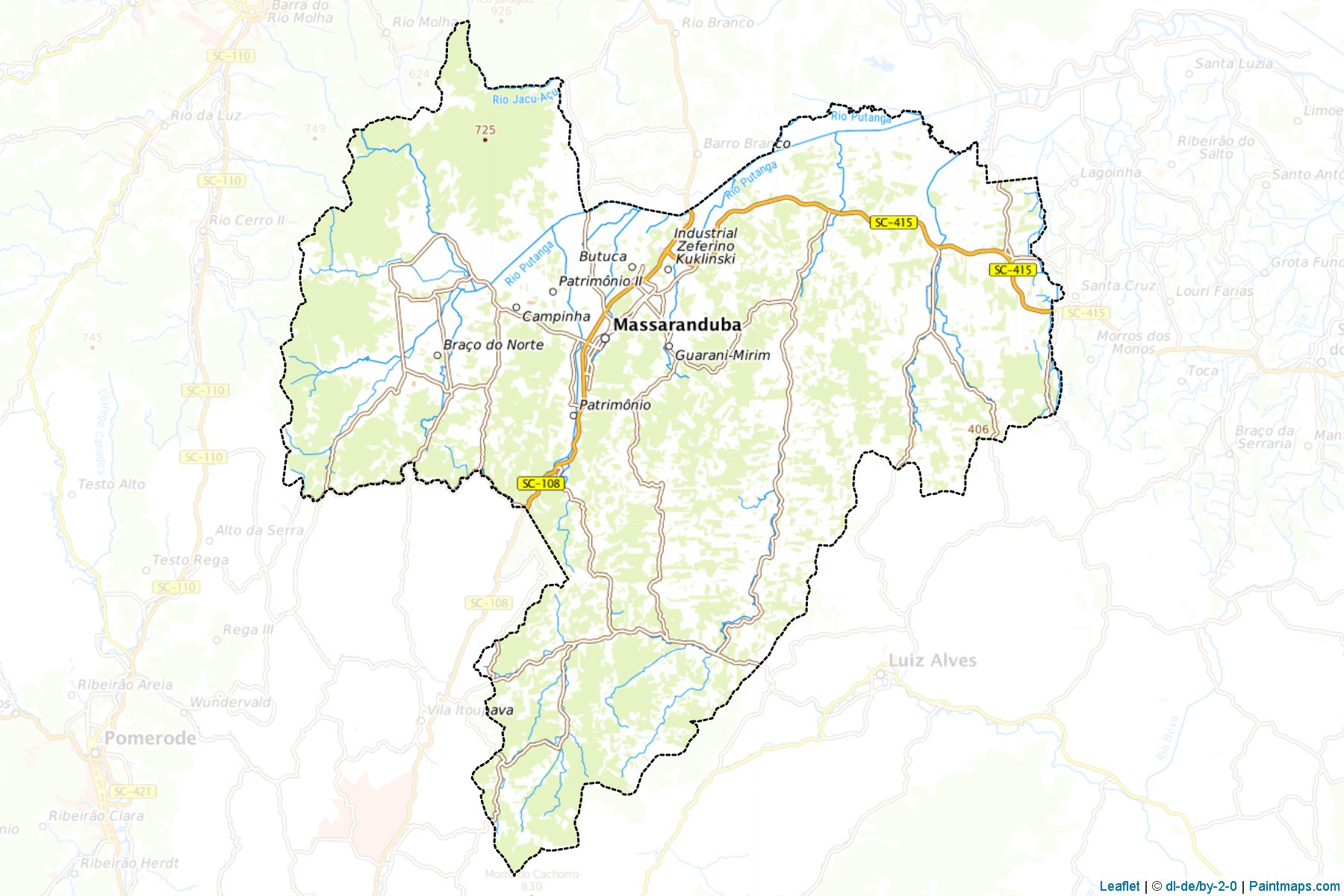 Massaranduba (Santa Catarina) Map Cropping Samples-1