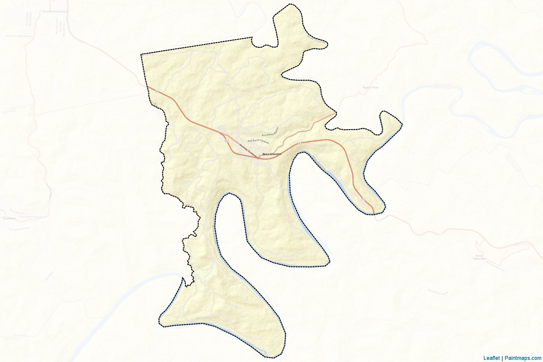 Nova Erechim (Santa Catarina) Map Cropping Samples-2