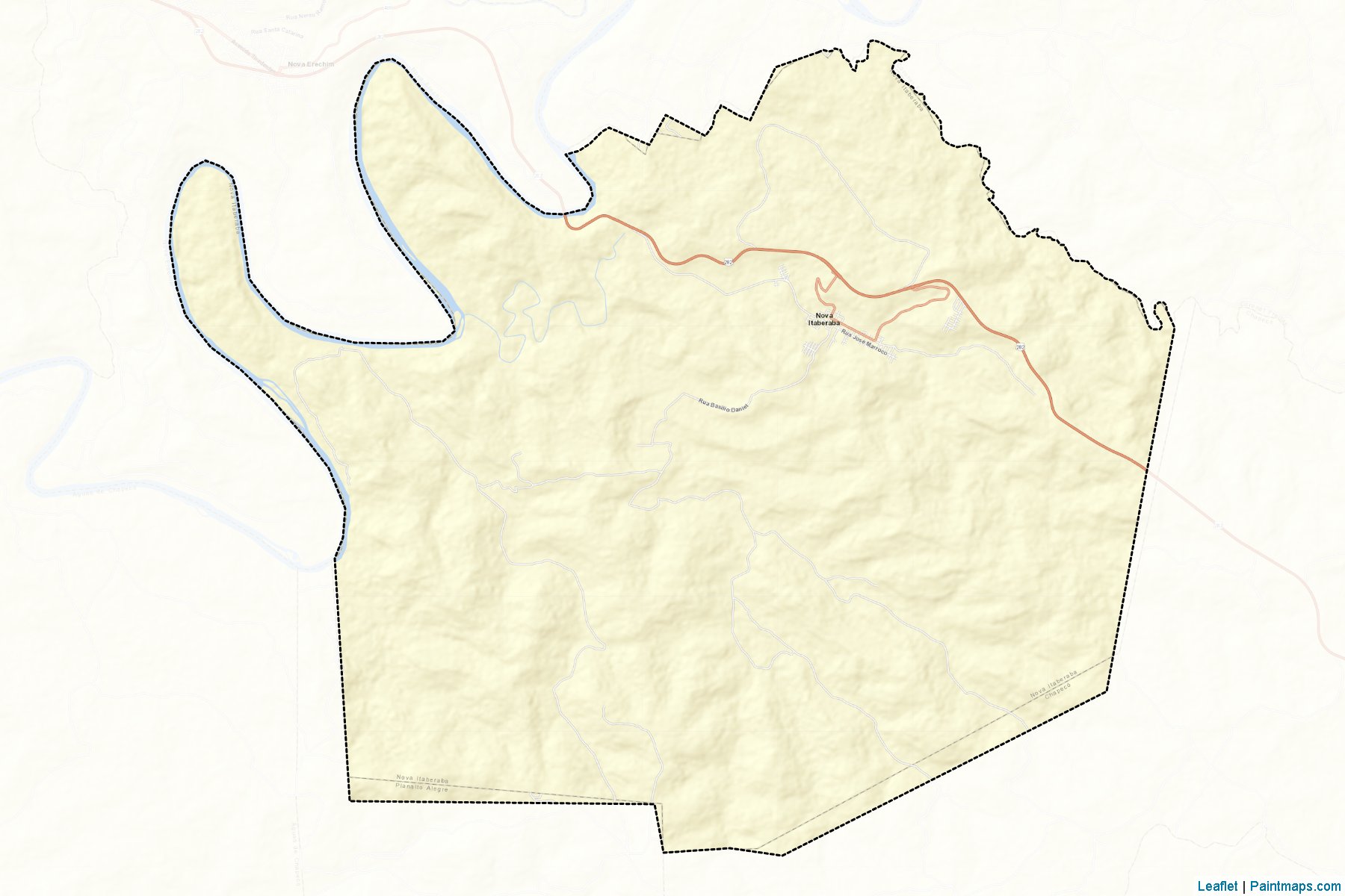 Nova Itaberaba (Santa Catarina) Map Cropping Samples-2