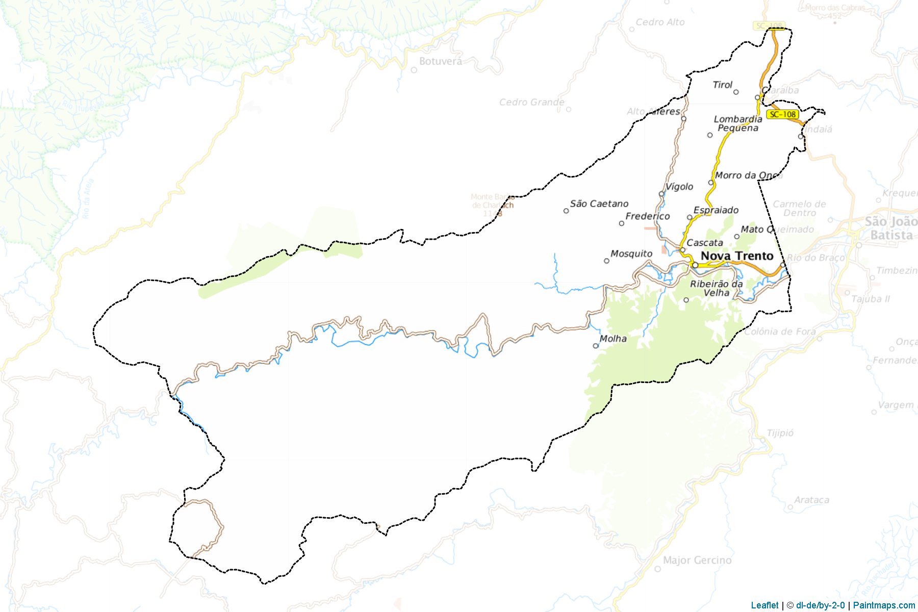 Nova Trento (Santa Catarina) Map Cropping Samples-1