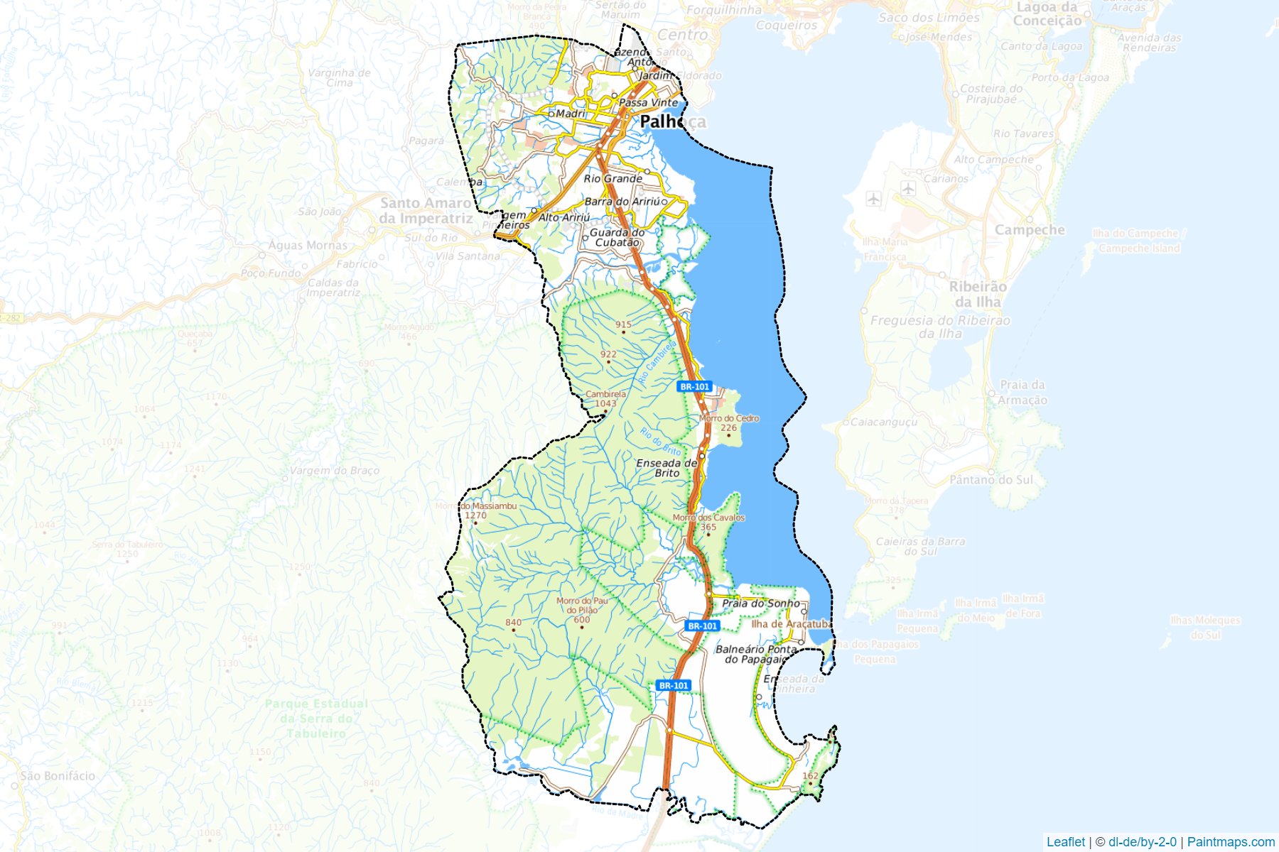 Palhoca (Santa Catarina) Map Cropping Samples-1