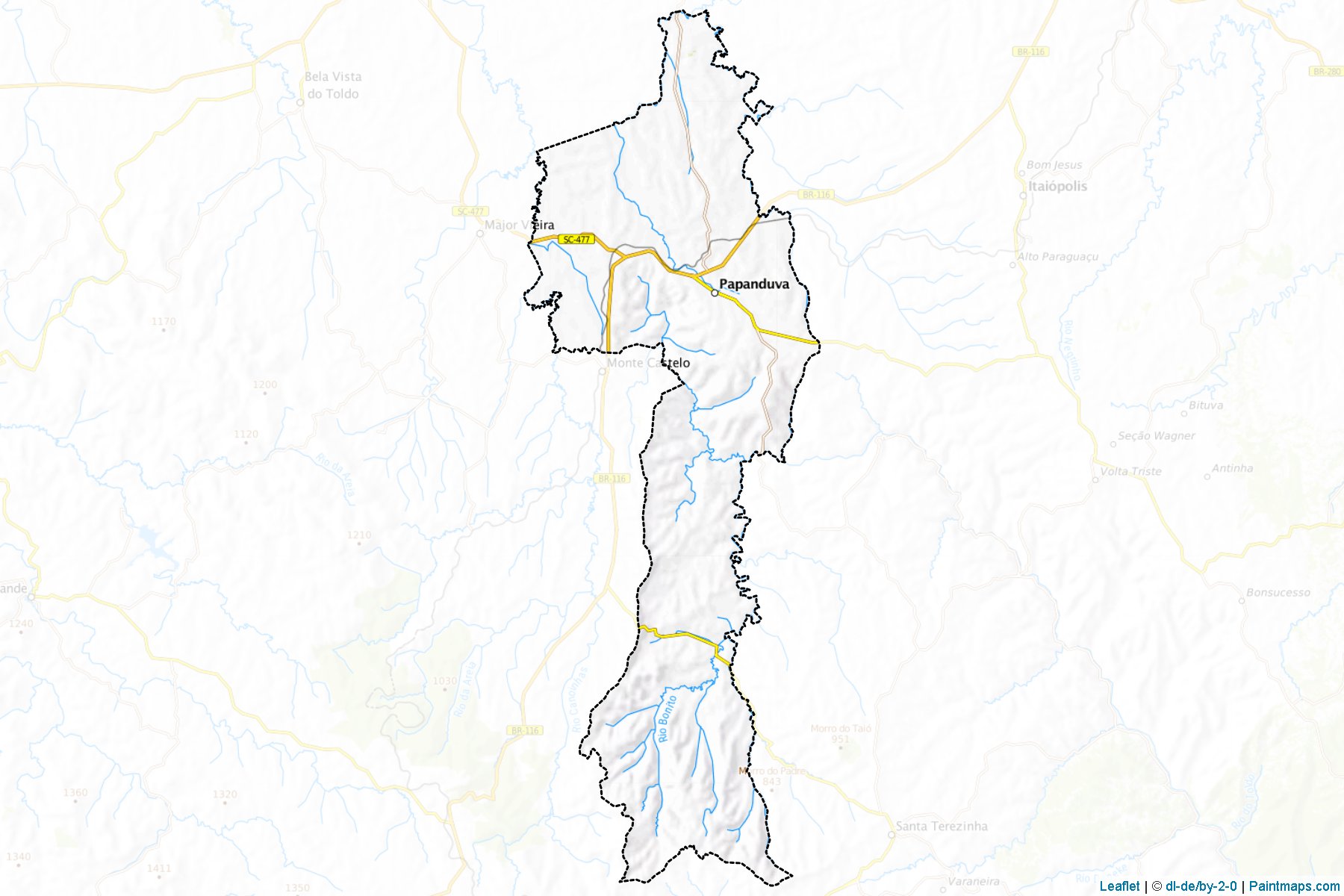 Papanduva (Santa Catarina) Map Cropping Samples-1