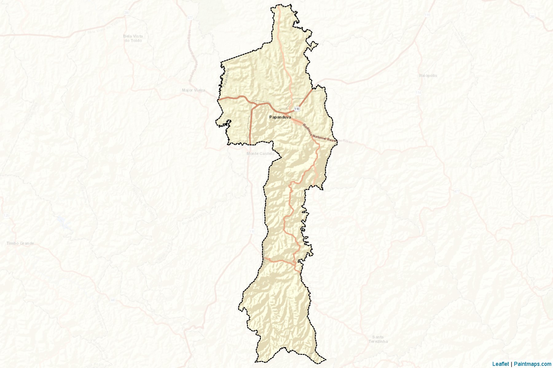 Papanduva (Santa Catarina) Map Cropping Samples-2