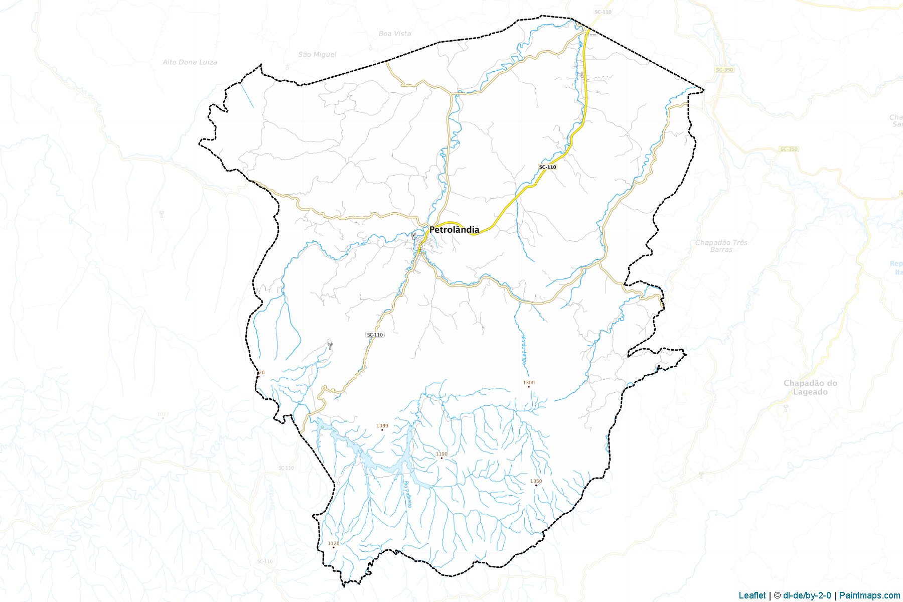 Muestras de recorte de mapas Petrolandia (Santa Catarina)-1