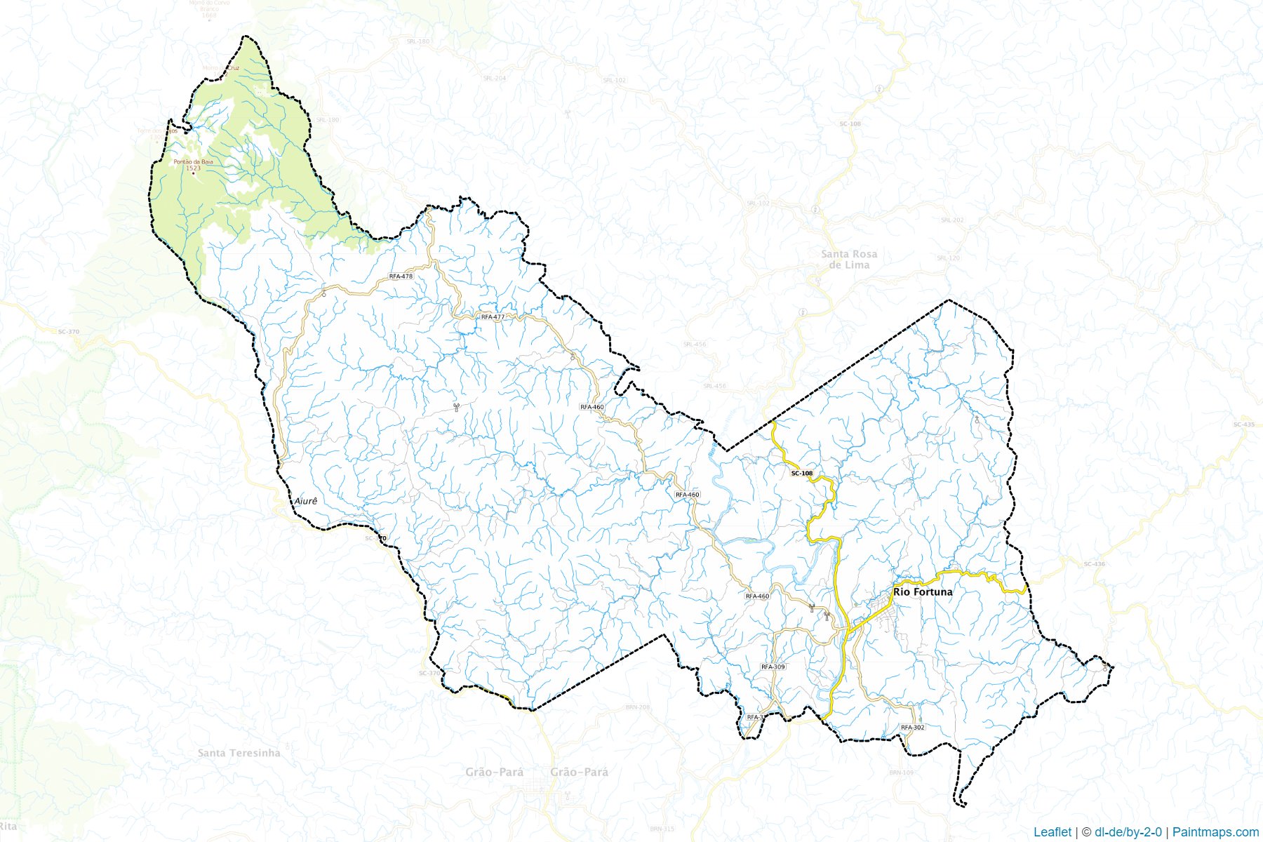 Rio Fortuna (Santa Catarina) Map Cropping Samples-1