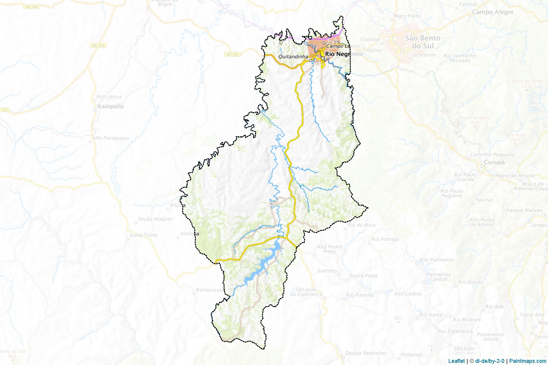 Rio Negrinho (Santa Catarina) Map Cropping Samples-1