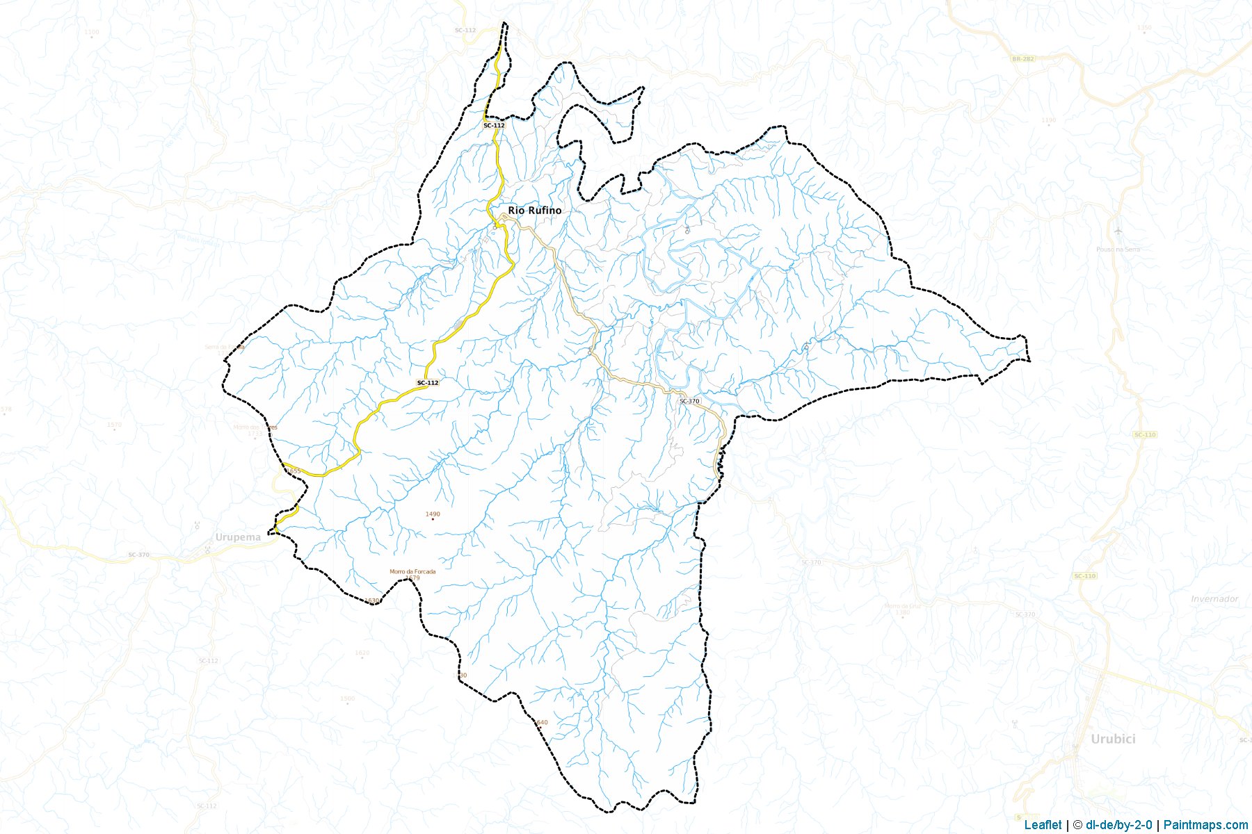 Rio Rufino (Santa Catarina) Map Cropping Samples-1