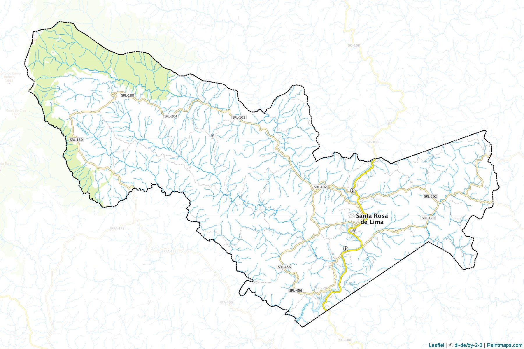 Muestras de recorte de mapas Santa Rosa de Lima (Santa Catarina)-1