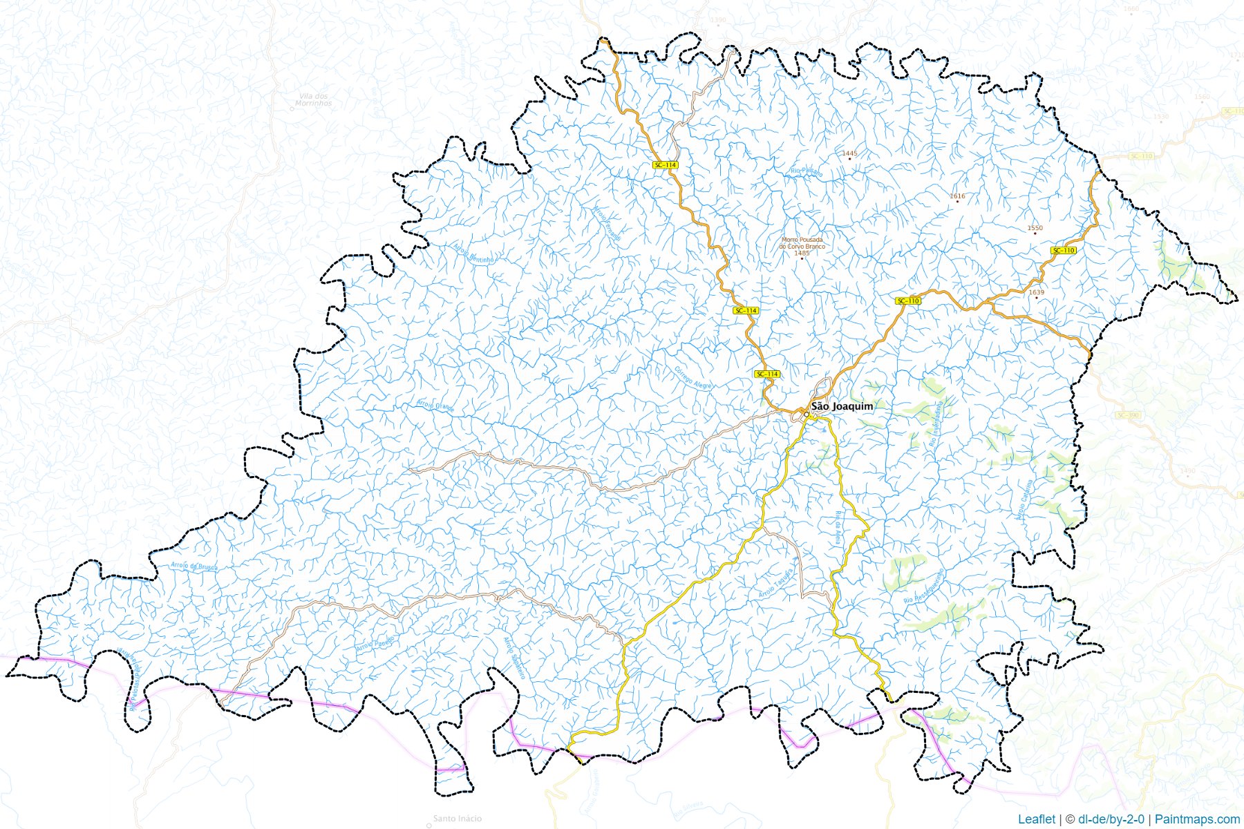 Muestras de recorte de mapas Sao Joaquim (Santa Catarina)-1