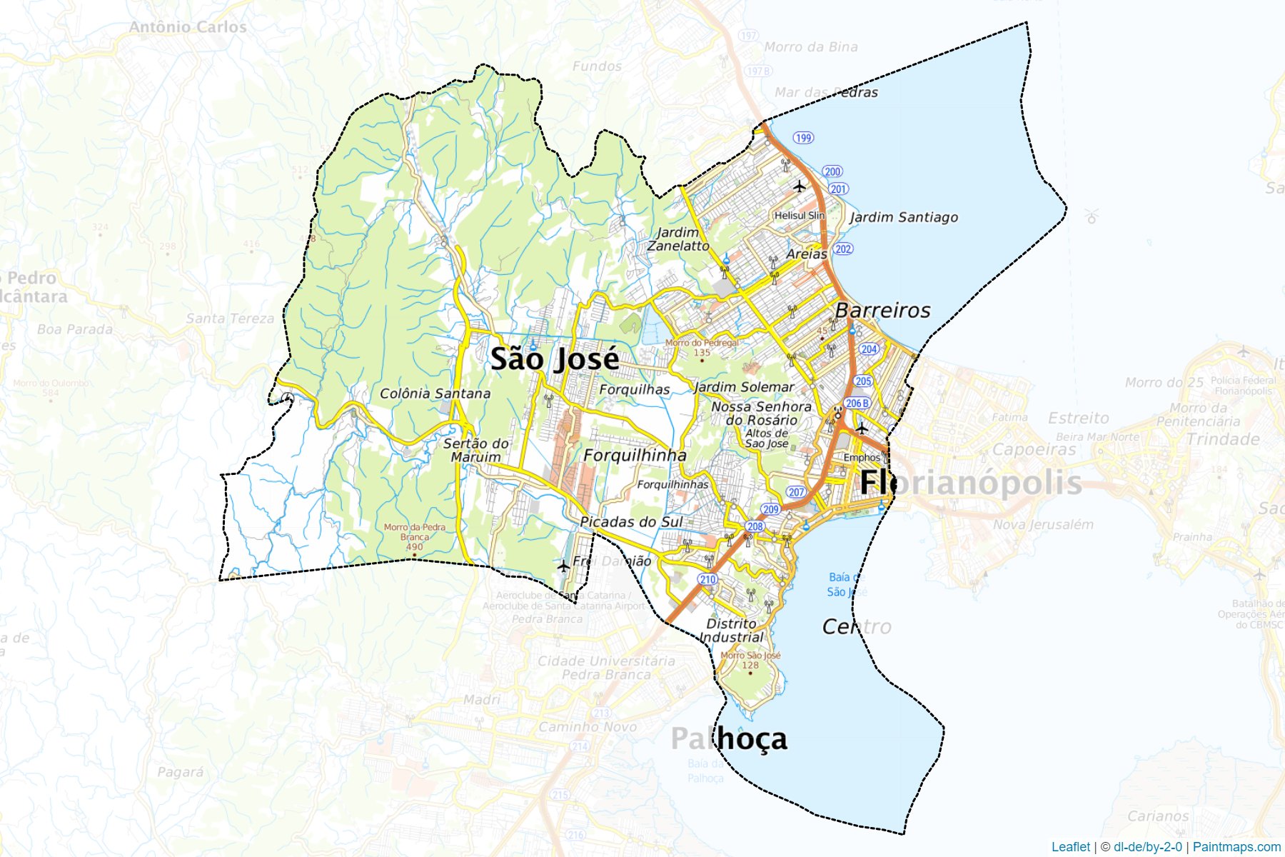 Sao Jose (Santa Catarina) Map Cropping Samples-1