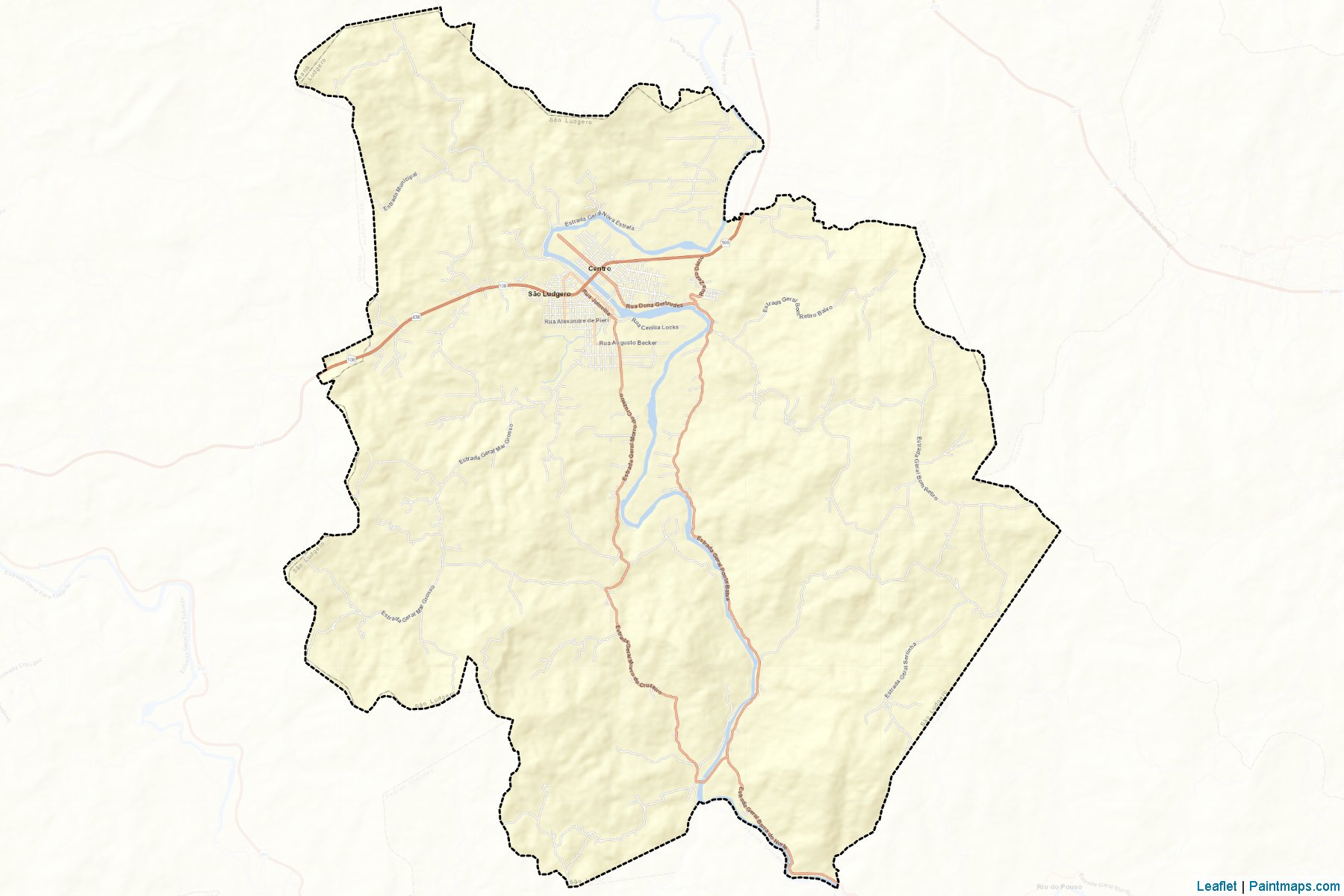 Muestras de recorte de mapas Sao Ludgero (Santa Catarina)-2