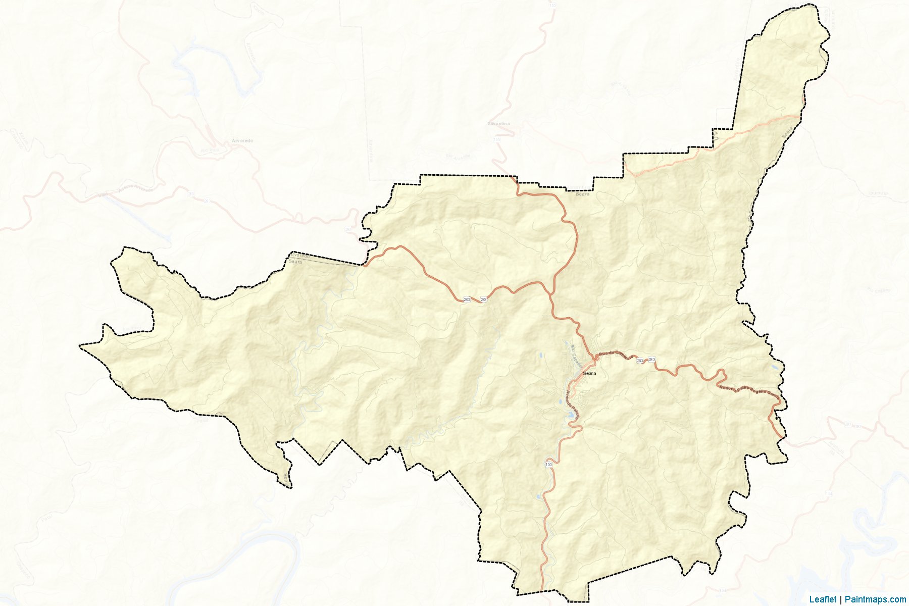 Muestras de recorte de mapas Seara (Santa Catarina)-2