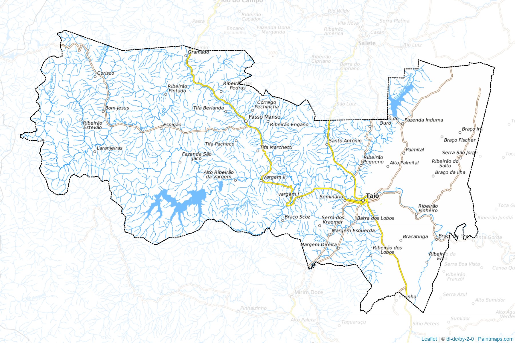 Muestras de recorte de mapas Taio (Santa Catarina)-1