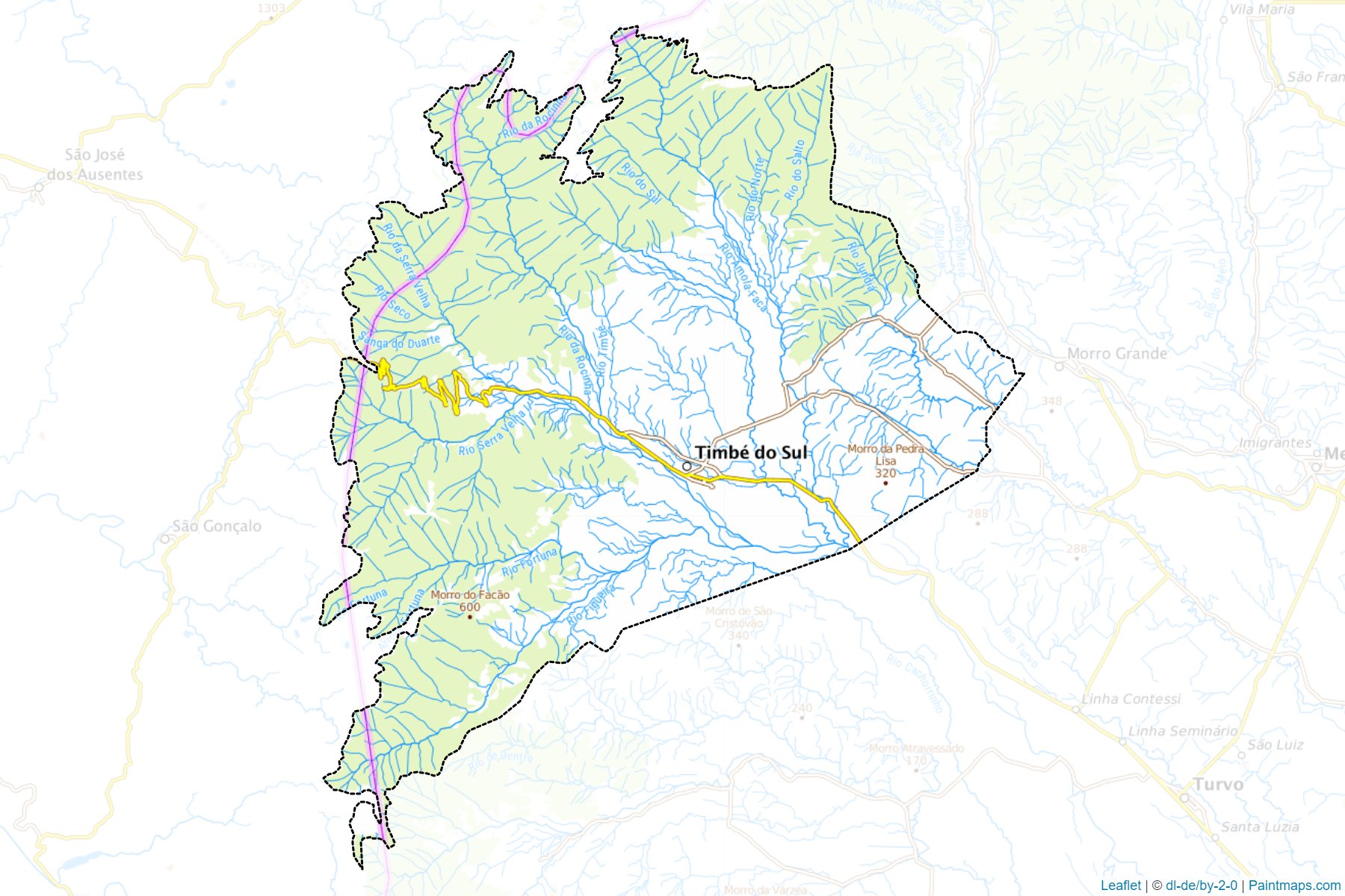 Timbe do Sul (Santa Catarina) Map Cropping Samples-1