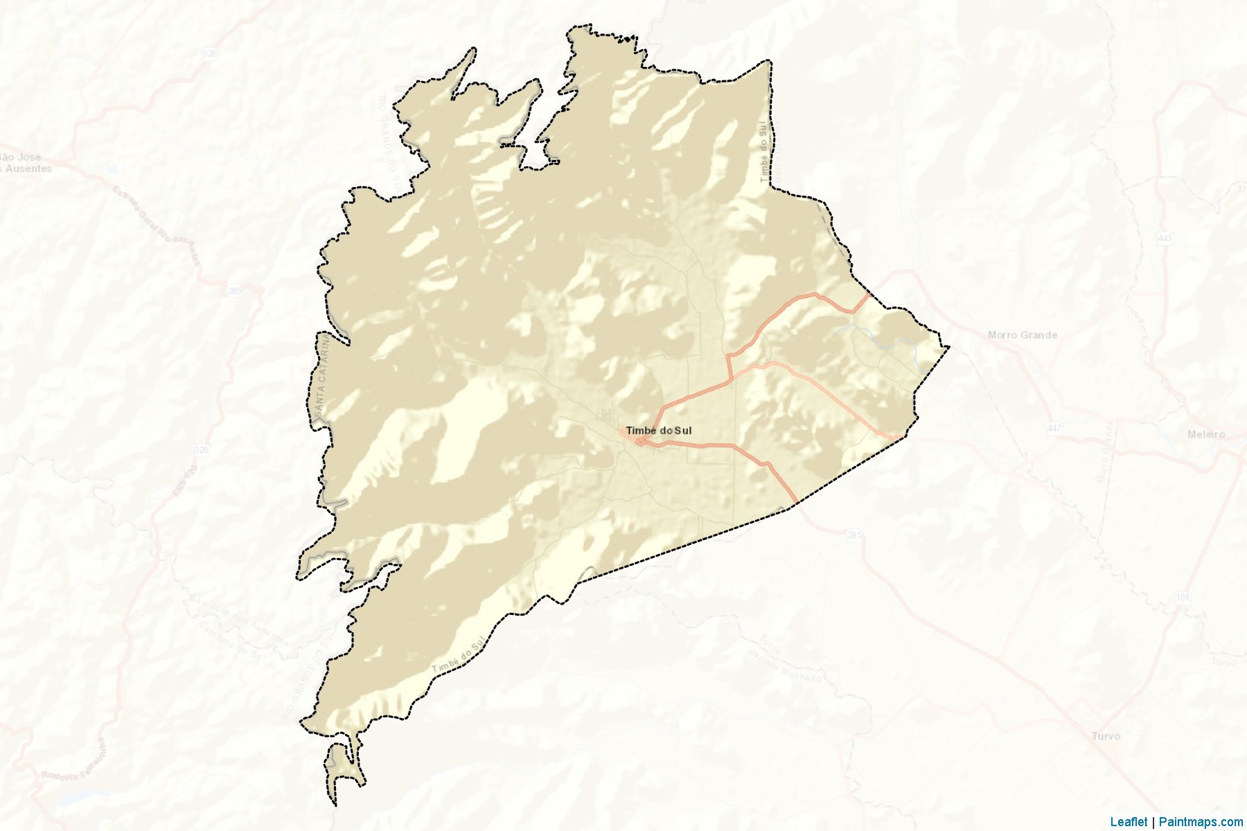 Timbe do Sul (Santa Catarina) Map Cropping Samples-2