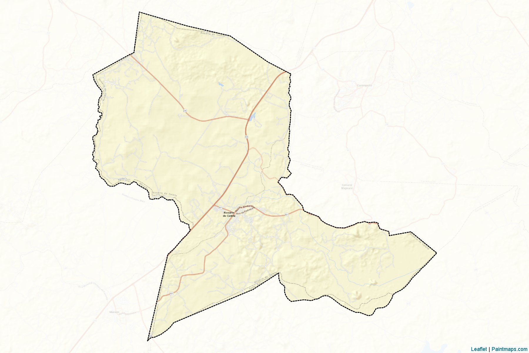 Muestras de recorte de mapas Rosario do Catete (Sergipe)-2