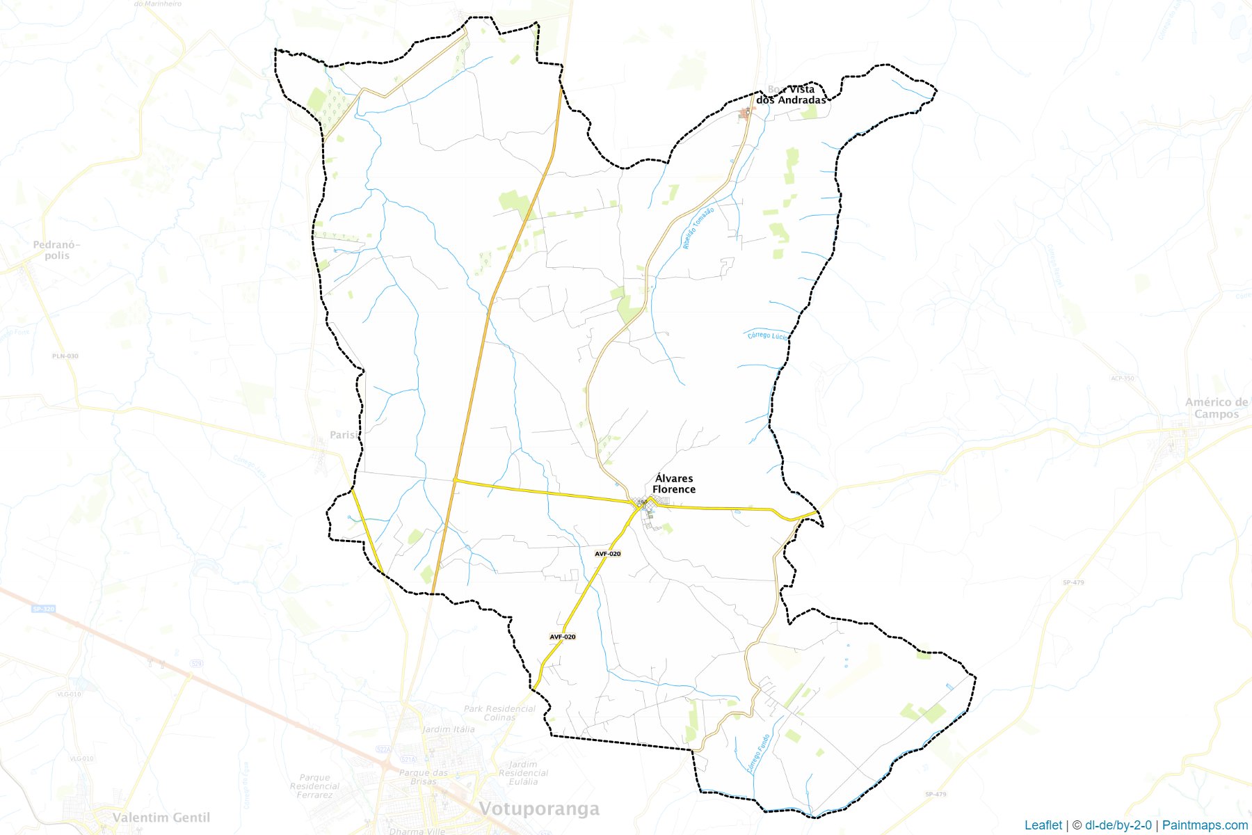 Muestras de recorte de mapas Alvares Florence (Sao Paulo)-1